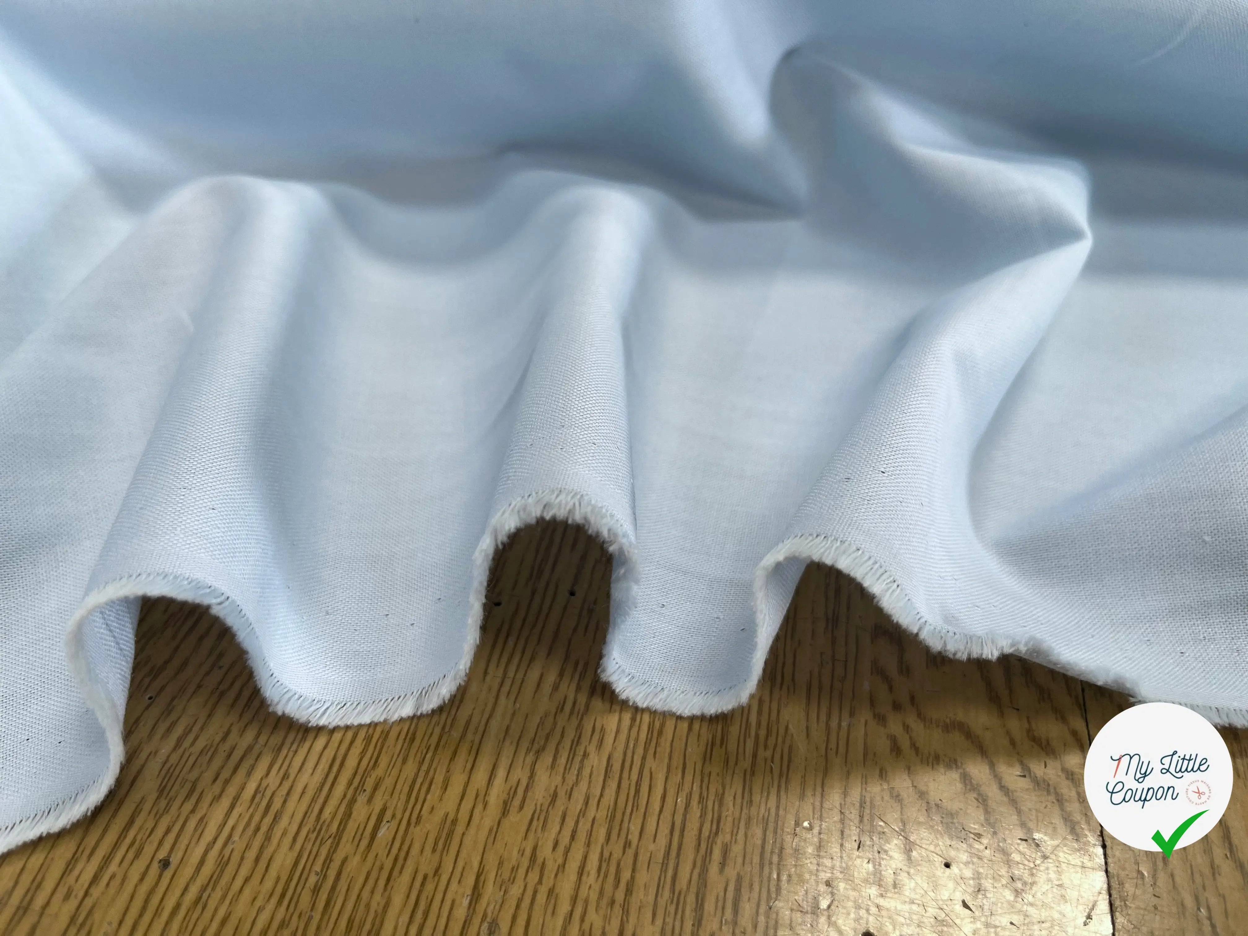 TISSU OXFORD UNI BLEU CIEL - My Little Coupon