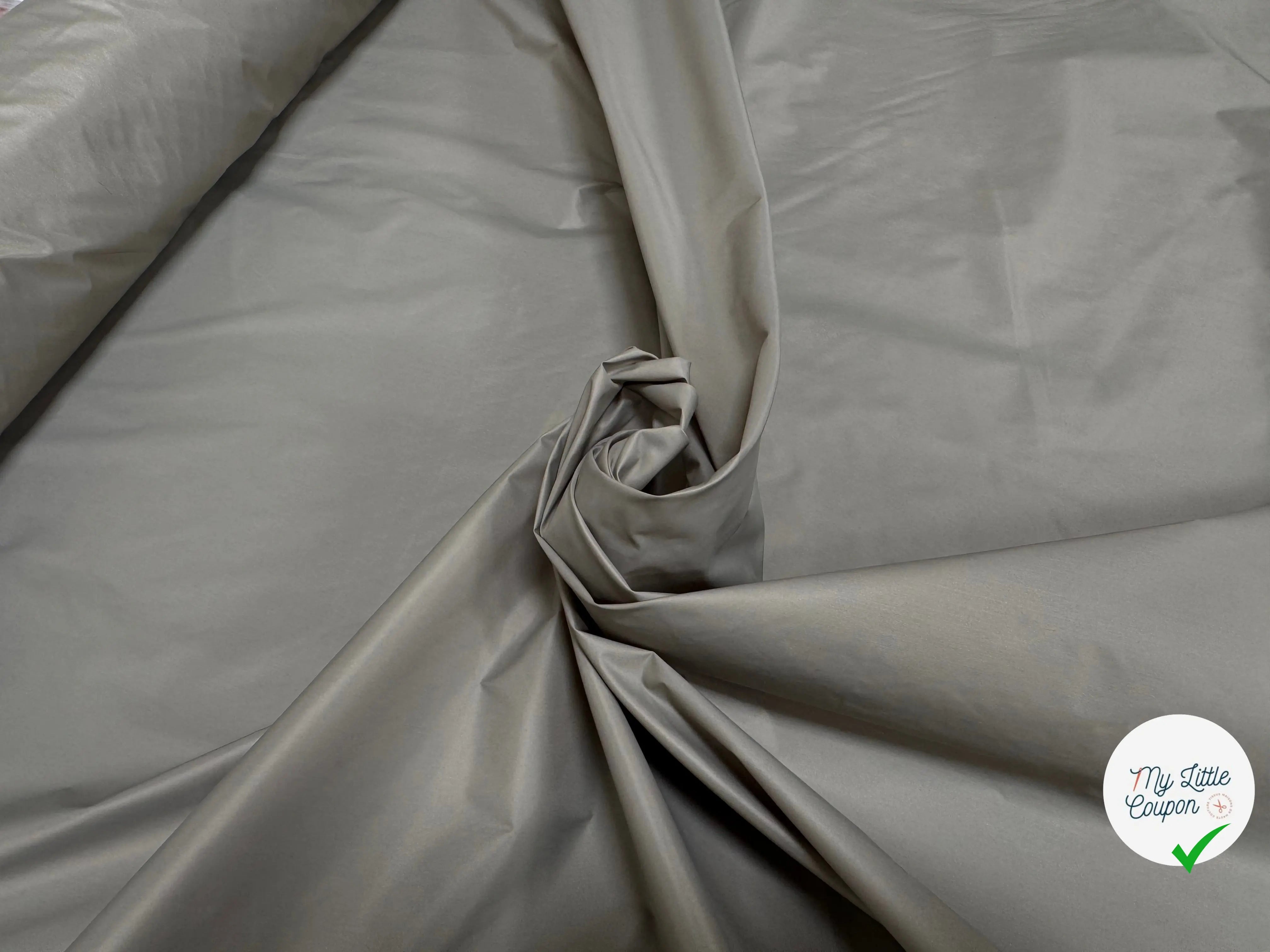 TISSU PARKAS KAKI GRIS UNI - My Little Coupon
