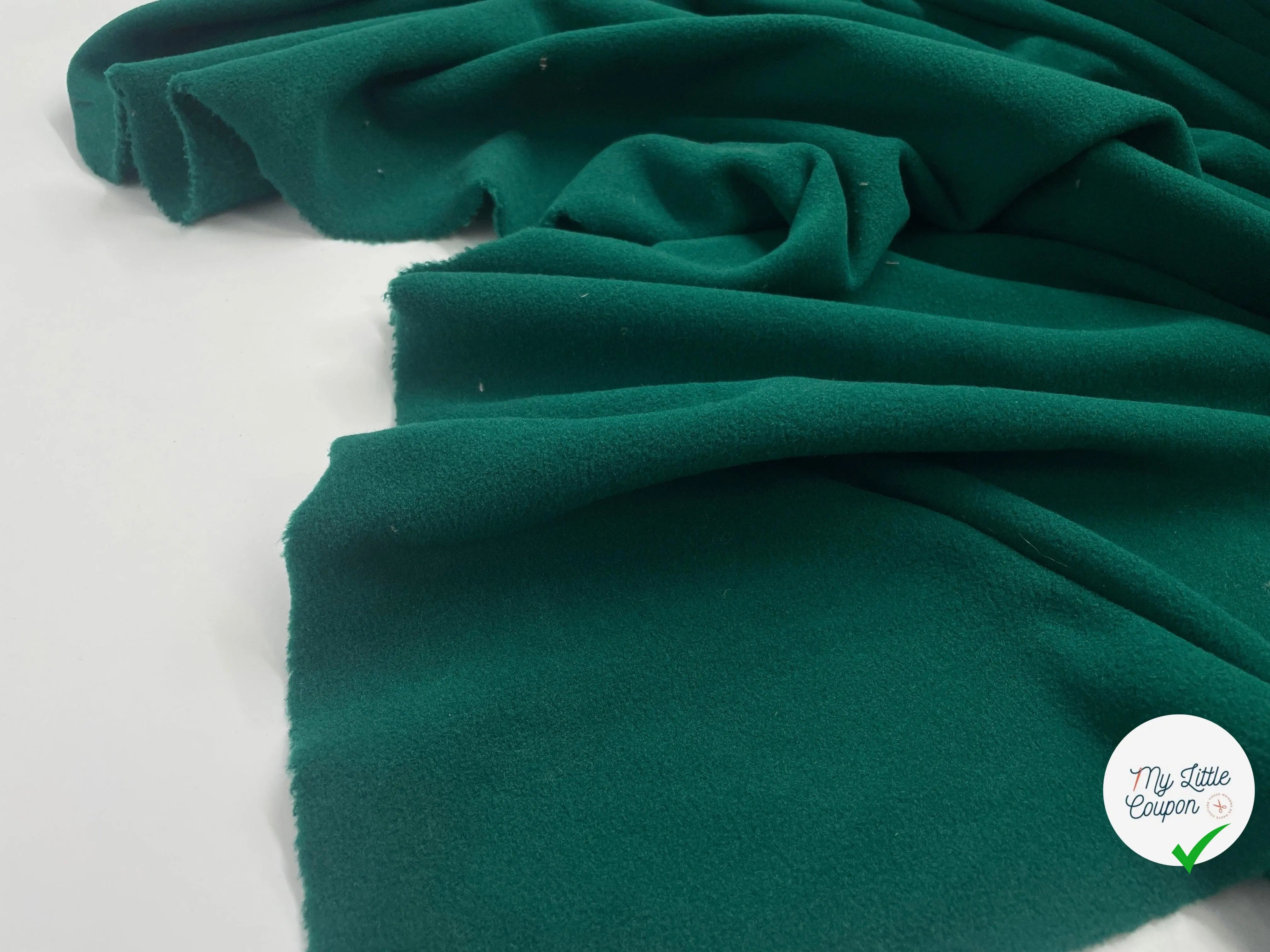 TISSU POLAIRE TOUT DOUX VERT BILLARD - My Little Coupon - tissu - coudre