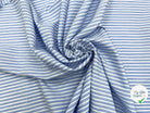 TISSU POPELINE COTON CHEMISE RAYURES BLANC ET BLEU CHIC - My Little Coupon - tissu - coudre