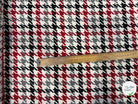 TISSU POUR MANTEAU PIED DE COQ NOIR BLANC ROUGE GRIS - My Little Coupon