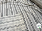 TISSU RAYÉ ECRU NOIR 56% COTON BIO 44% VISCOSE - My Little Coupon