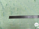 TISSU RAYURES FILS COUPÉS VERT VENITIAN TRÈS TRAVAILLÉ - My Little Coupon