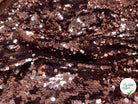 TISSU SEQUIN PAILLETTES SUR TULLE CUIVRE - My Little Coupon