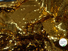 TISSU SEQUIN PAILLETTES SUR TULLE GOLD - My Little Coupon