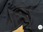TISSU SERGÉ COTON ASPECT PEACHSKIN DOUX NOIR ANTHRACITE - My Little Coupon