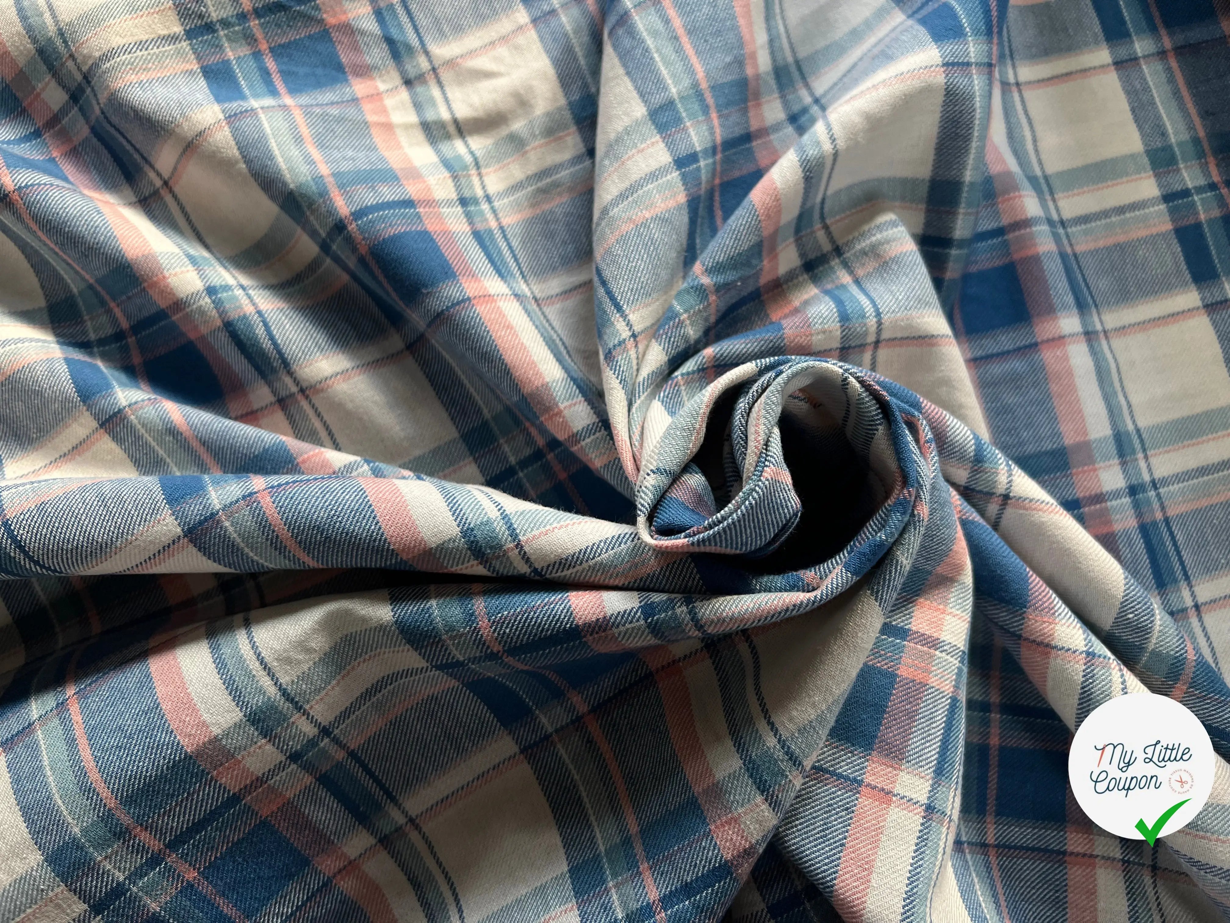 TISSU SERGÉ COTON CHEMISE ÉPAISSE CANADIAN STYLE - My Little Coupon