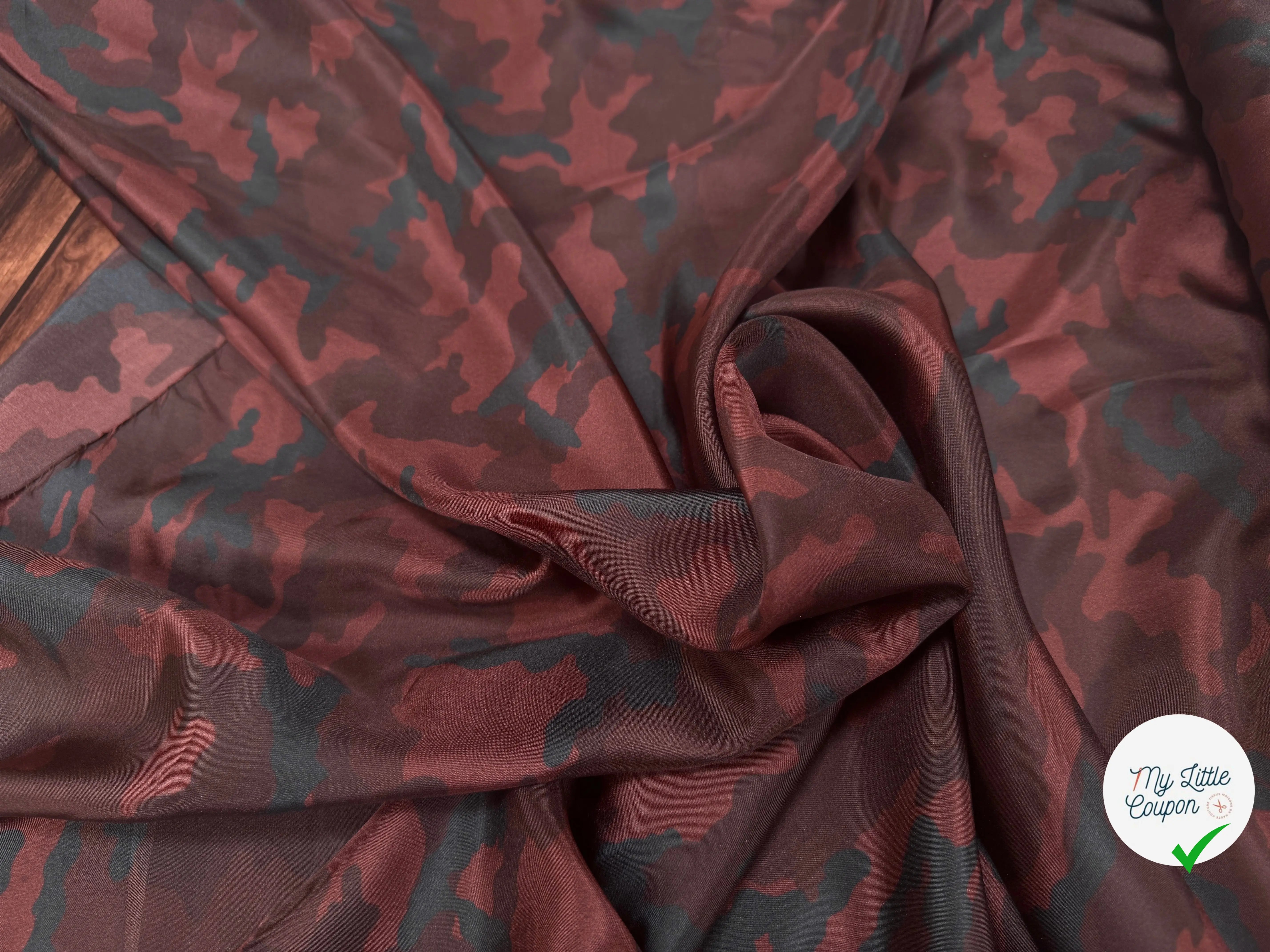 TISSU SOIE HABOTAI WAR MOOD ROUGE - My Little Coupon