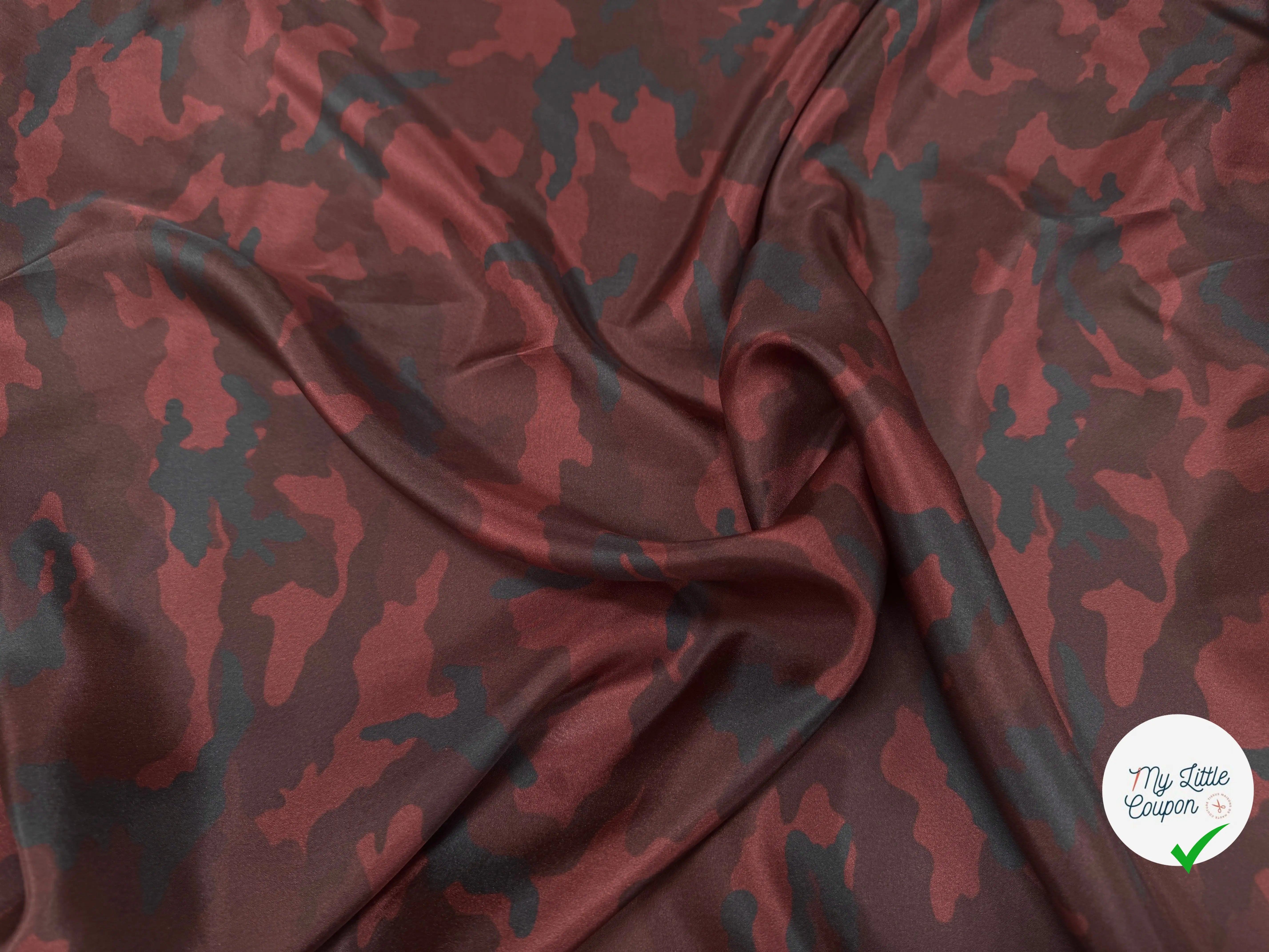 TISSU SOIE HABOTAI WAR MOOD ROUGE - My Little Coupon