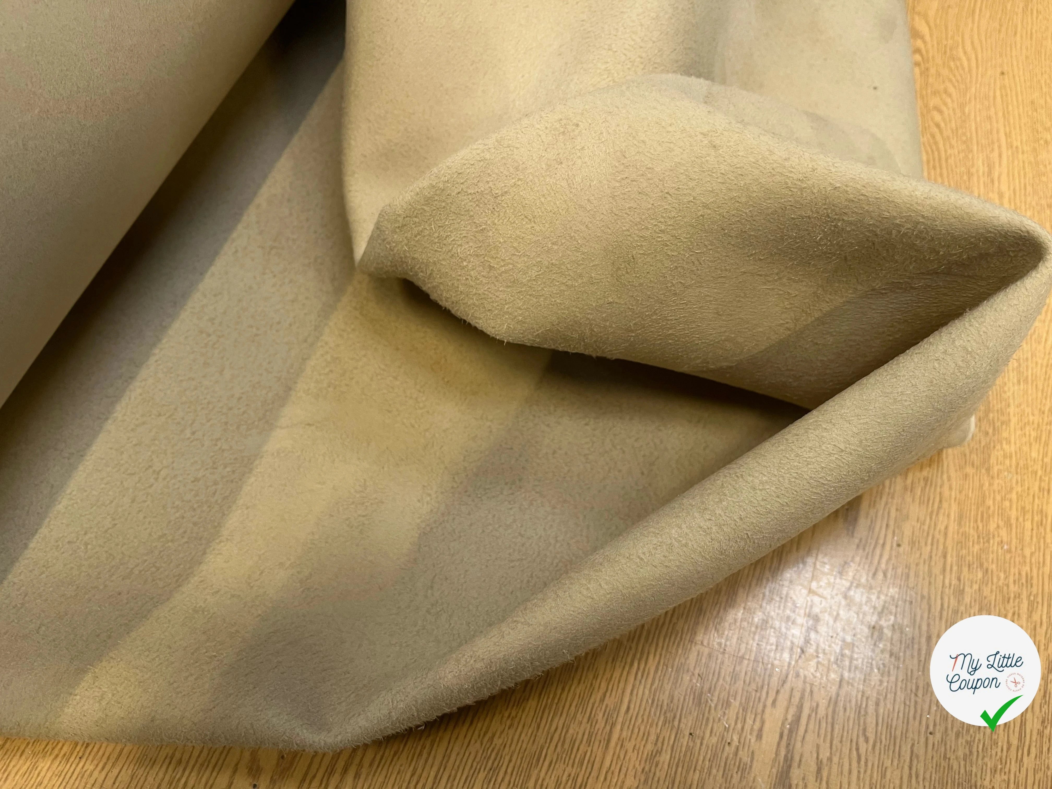 TISSU SUEDE TRÈS RIGIDE ASPECT DAIM GINGER - My Little Coupon