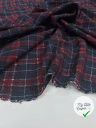 TISSU SURCHEMISE À CARREAUX 100% LAINE - My Little Coupon
