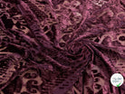 TISSU VELOURS DÉVORÉ BORDEAUX - My Little Coupon