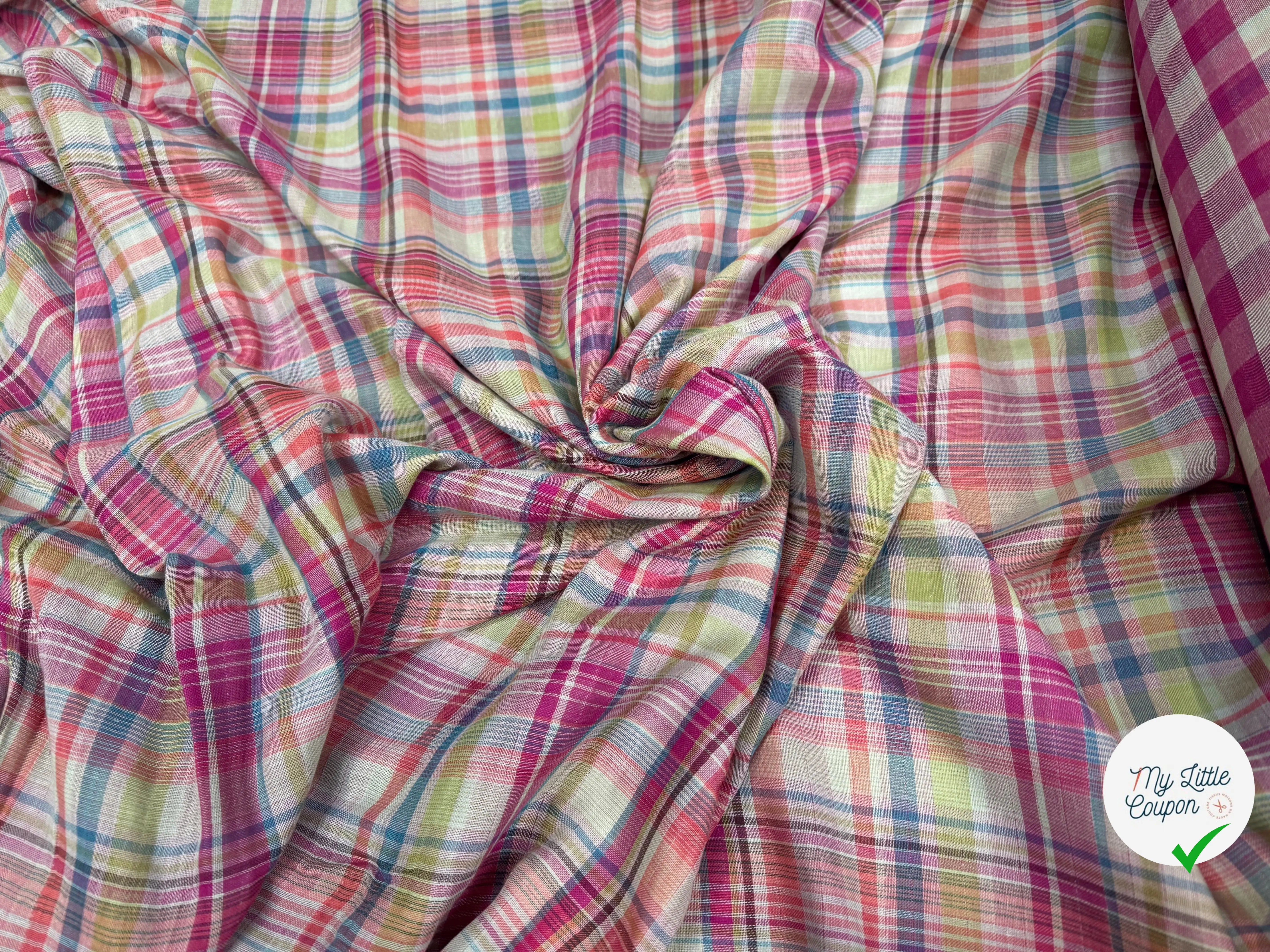 TISSU VICHY REVERSIBLE PRINCE DE GALLE - My Little Coupon