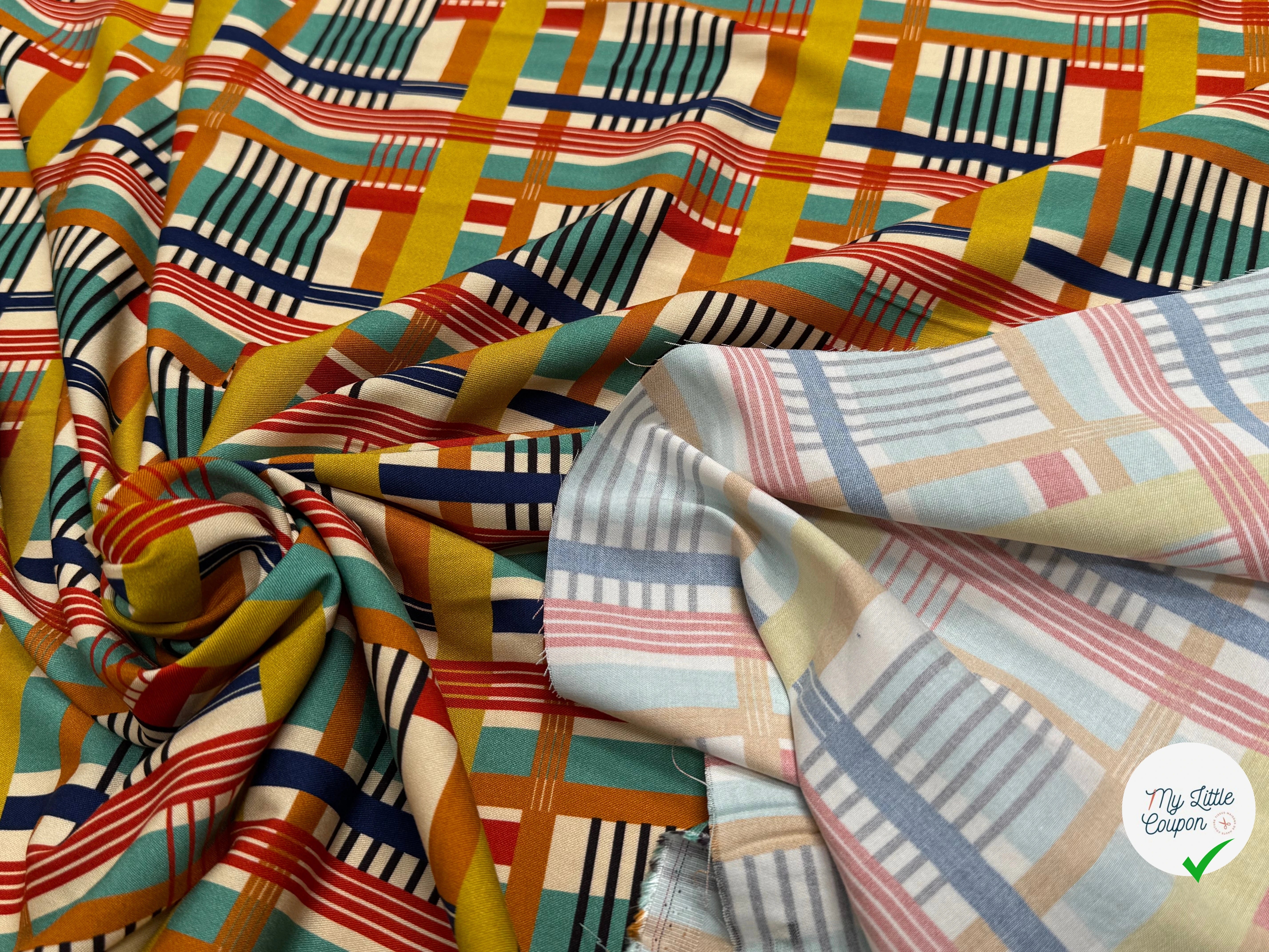 TISSU VISCOSE ÉLASTHANNE IMPRIMÉ OSLO PUNGI TOPO OSLO - My Little Coupon