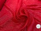 TISSU VISCOSE POLYAMIDE FLUIDE SCINTILLANT ROUGE 82% VISCOSE - My Little Coupon