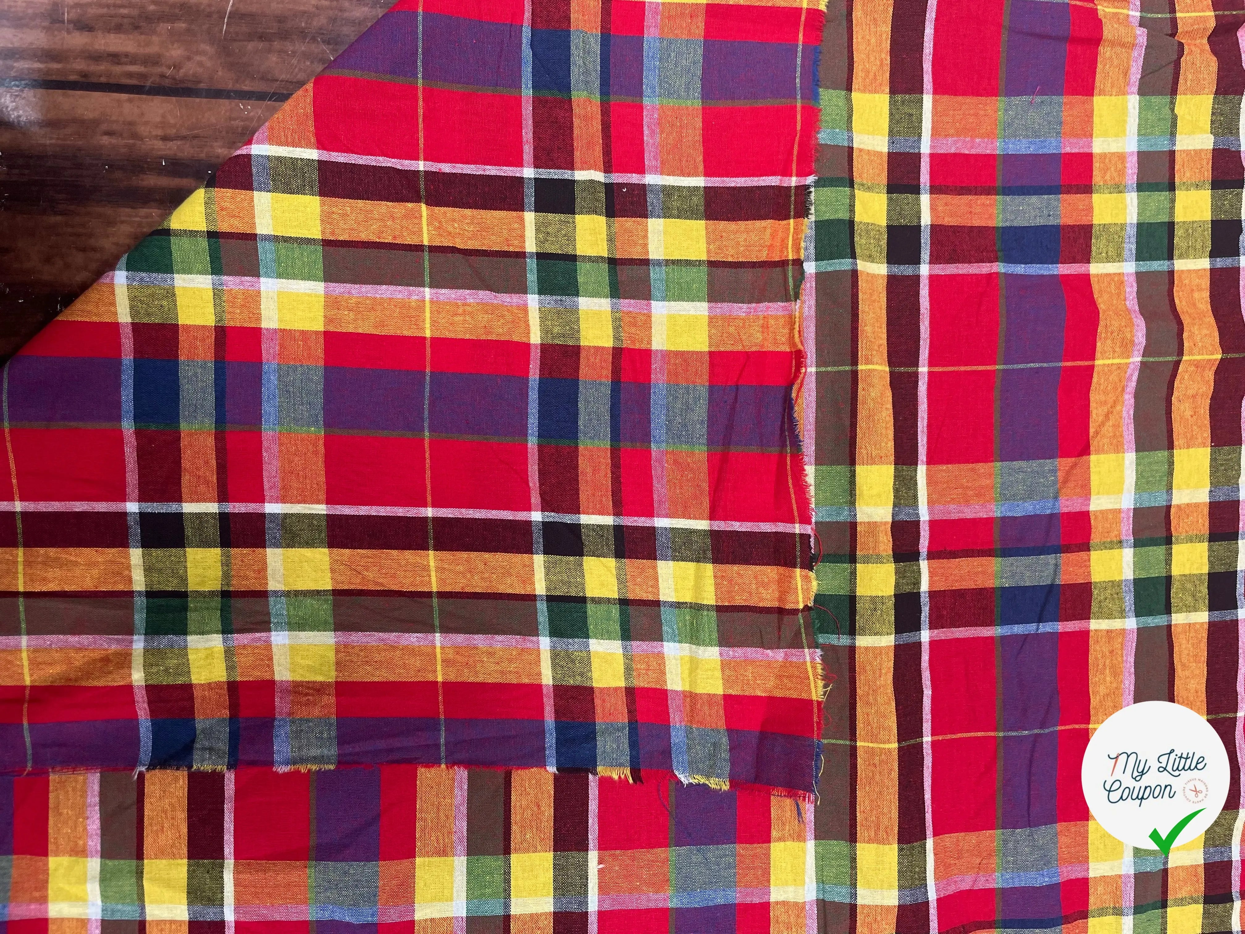 TISSUS MADRAS CARREAUX - My Little Coupon