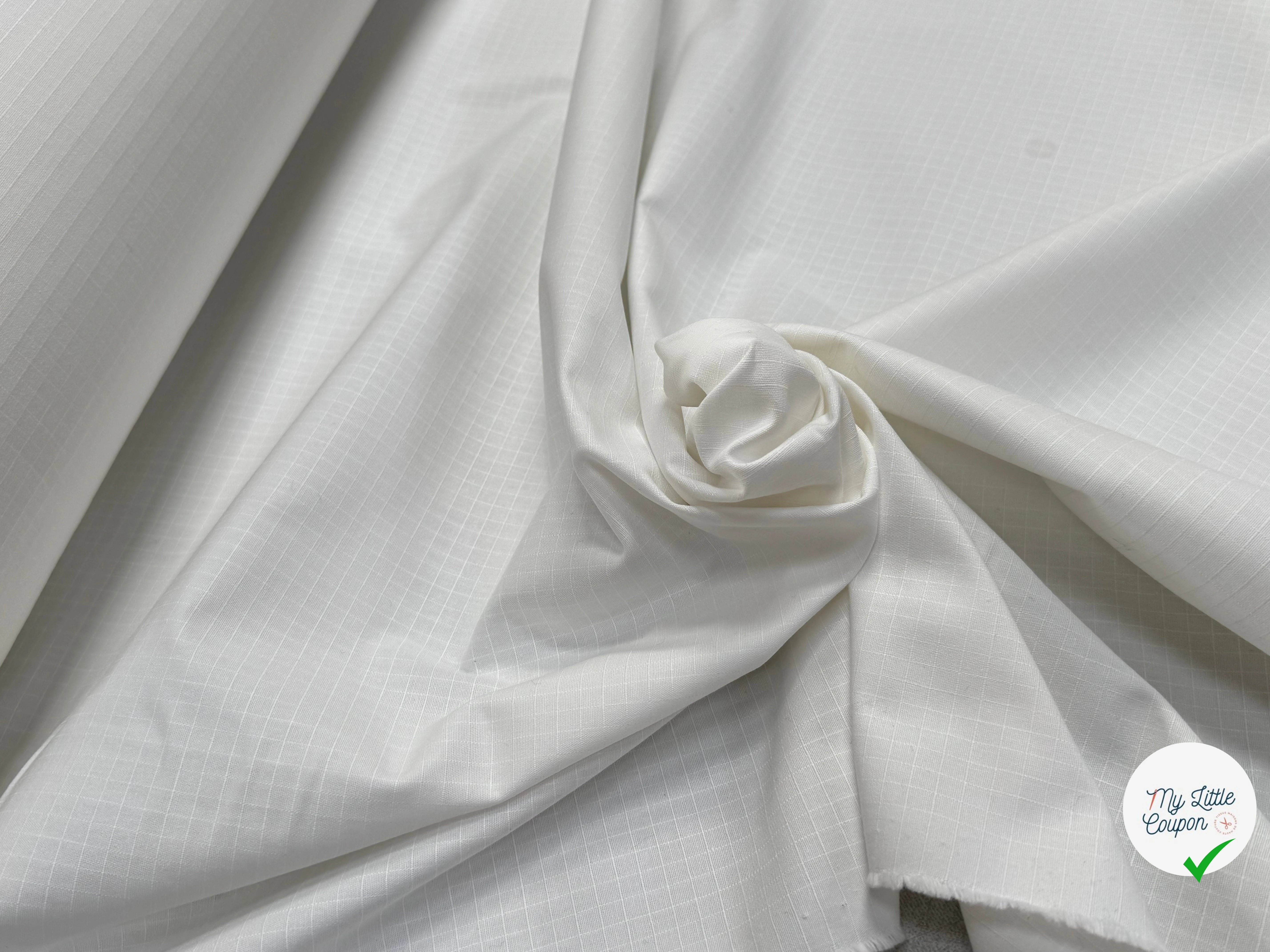 TOILE BELLE TENUE MINI RAYURES BLANC CASSÉ - My Little Coupon