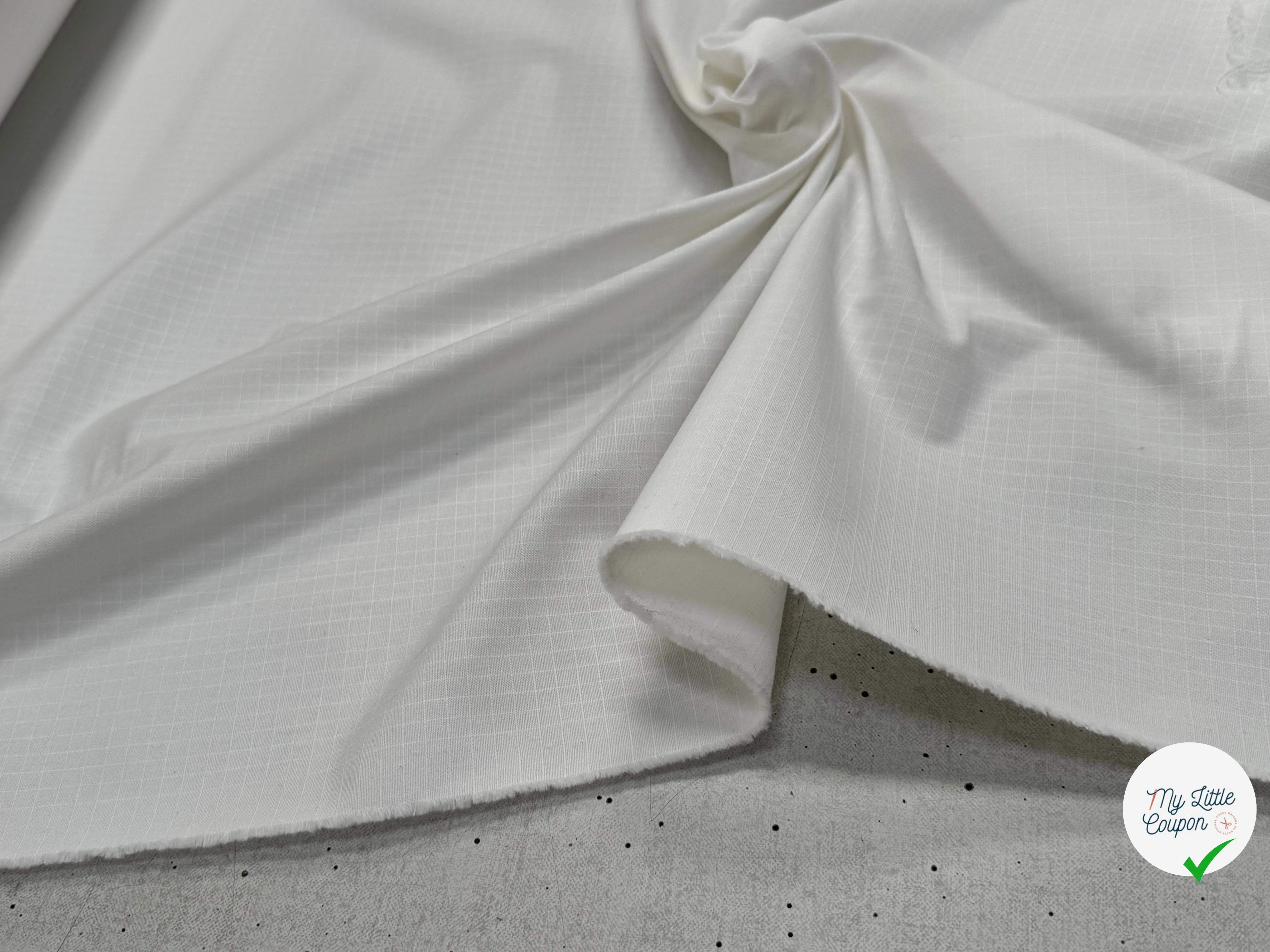 TOILE BELLE TENUE MINI RAYURES BLANC CASSÉ - My Little Coupon