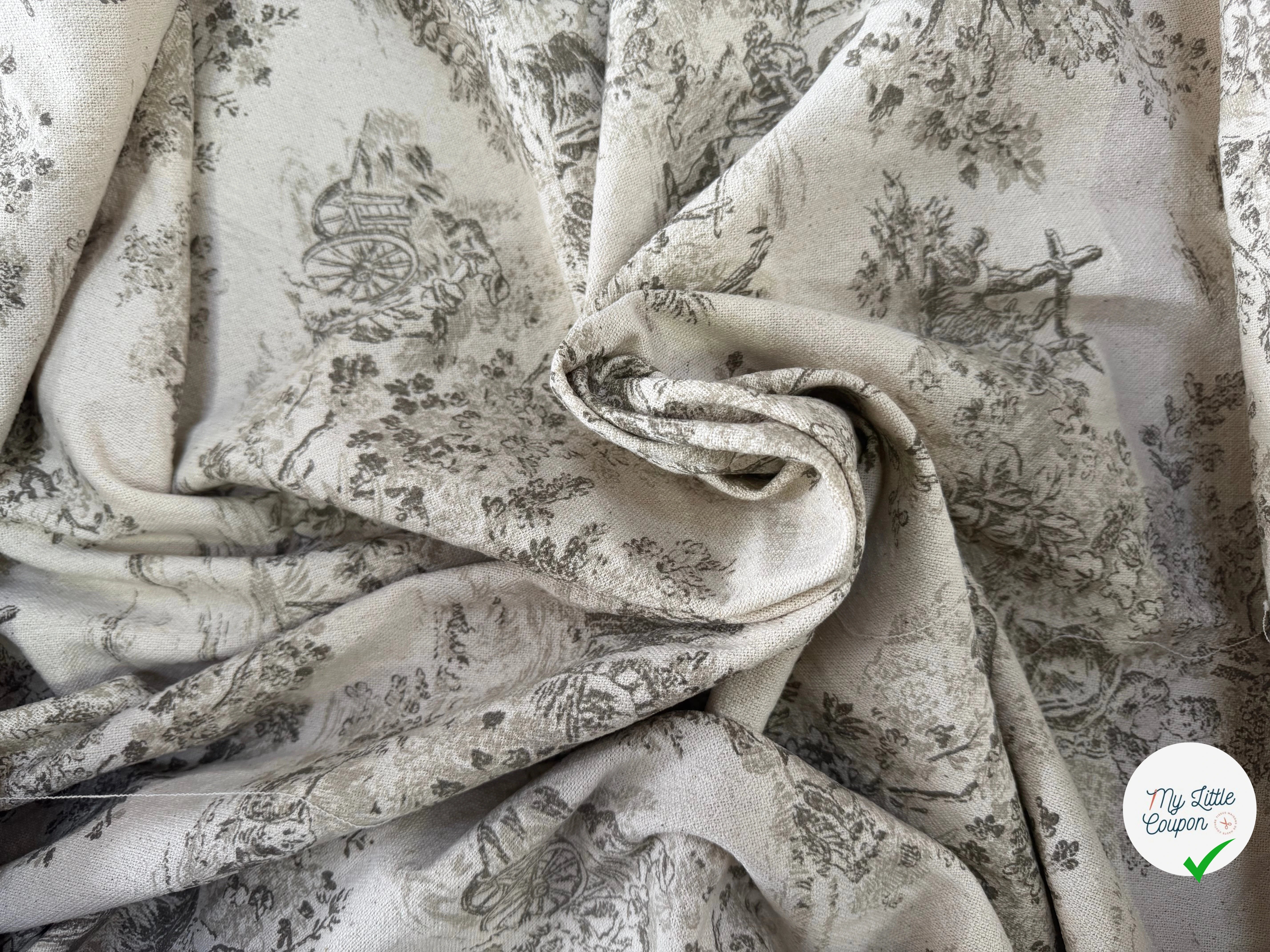 TOILE COTON GABRIELLE EFFET LIN FICELLE - My Little Coupon