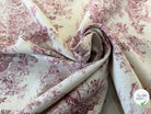 TOILE COTON GABRIELLE EFFET LIN ROUGE - My Little Coupon