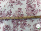 TOILE COTON GABRIELLE EFFET LIN ROUGE - My Little Coupon