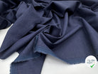 TOILE COTON LIN MOUCHETÉ BLEU NOCHE - My Little Coupon - tissu - coudre