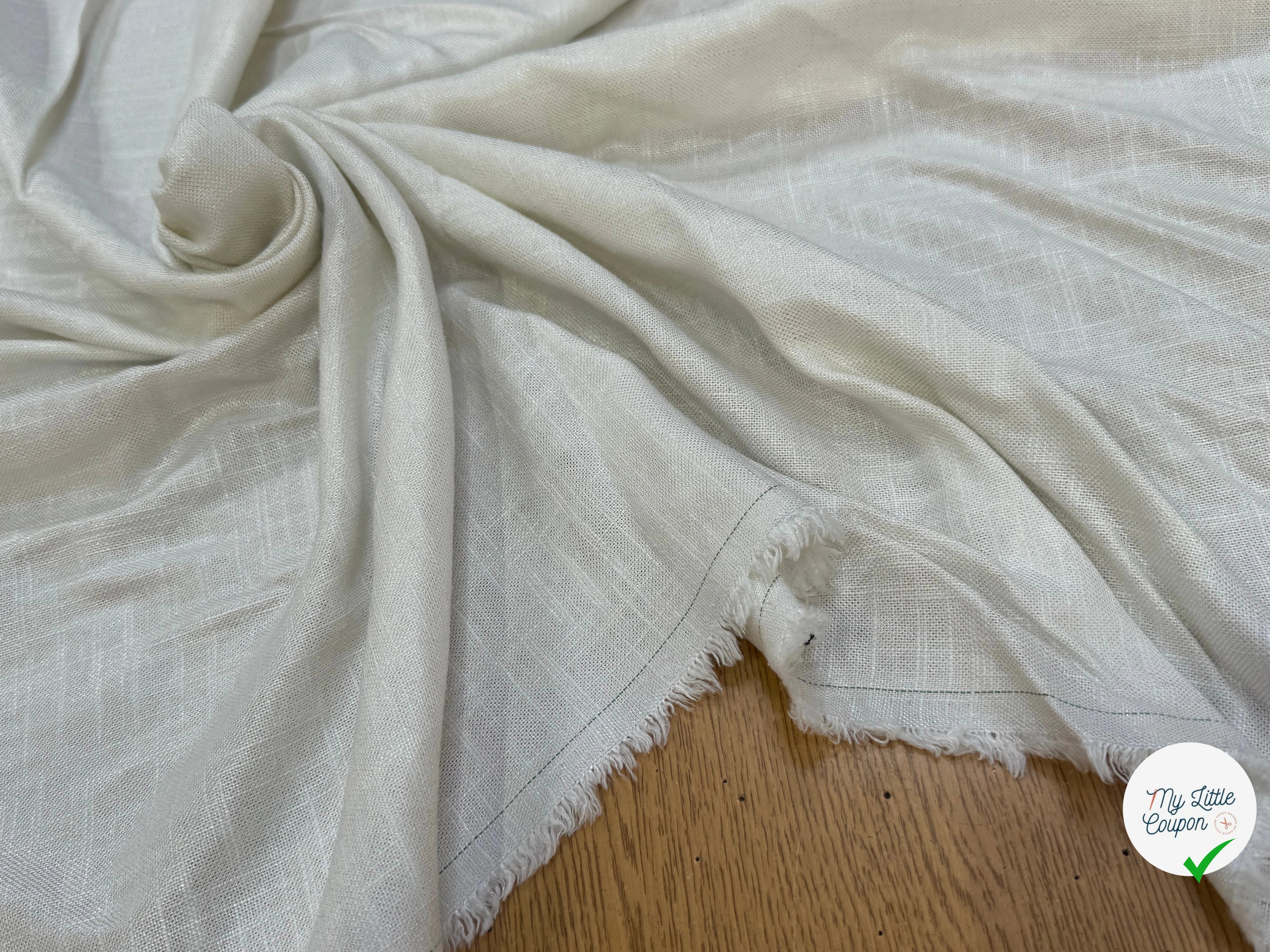 TOILE COTON TISSÉ PRESTIGE BLANC CASSÉ - My Little Coupon