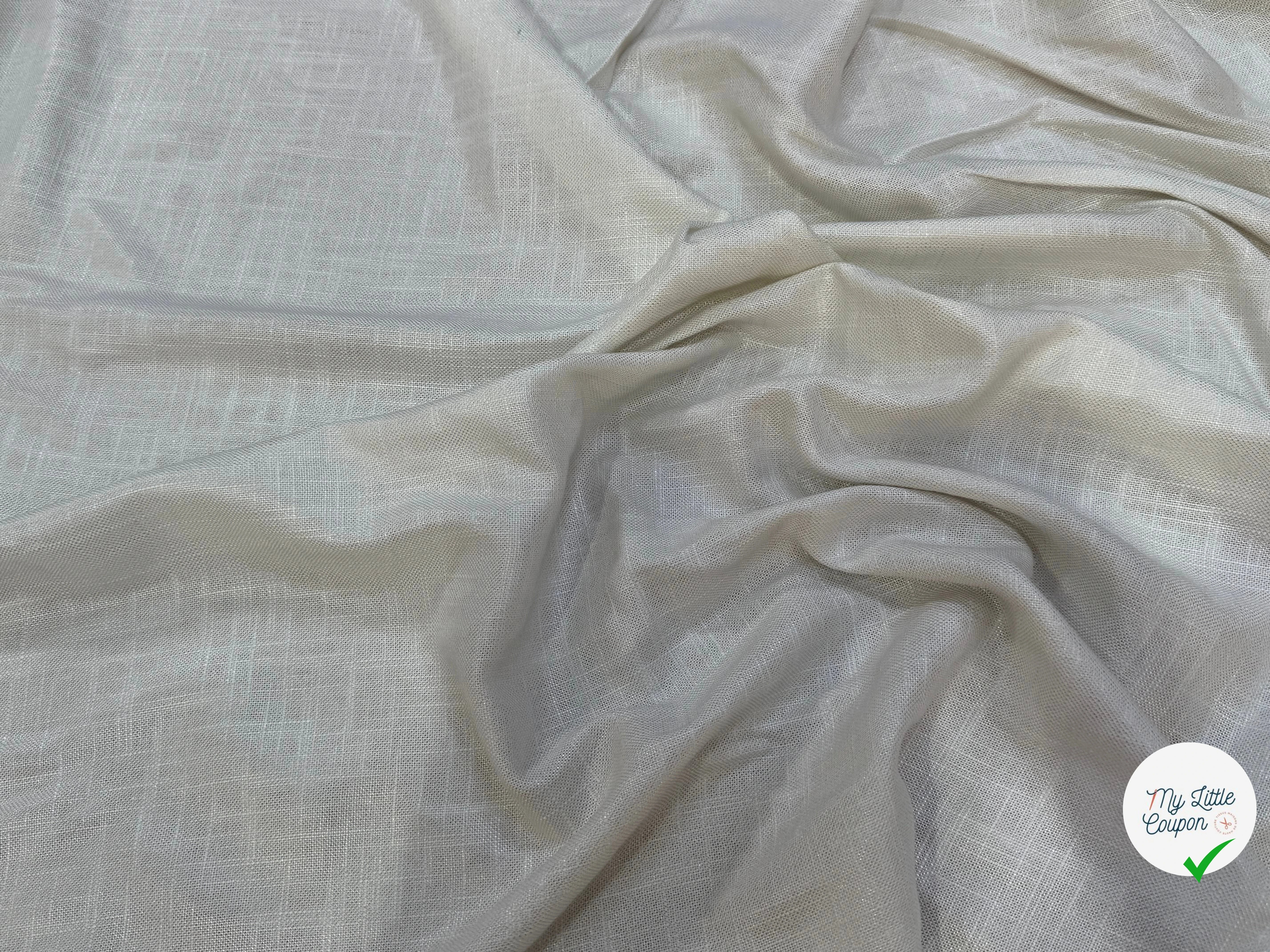 TOILE COTON TISSÉ PRESTIGE BLANC CASSÉ - My Little Coupon