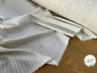 TOILE COTON VISCOSE RAYÉE BLANC CASSÉ 10% LIN - My Little Coupon