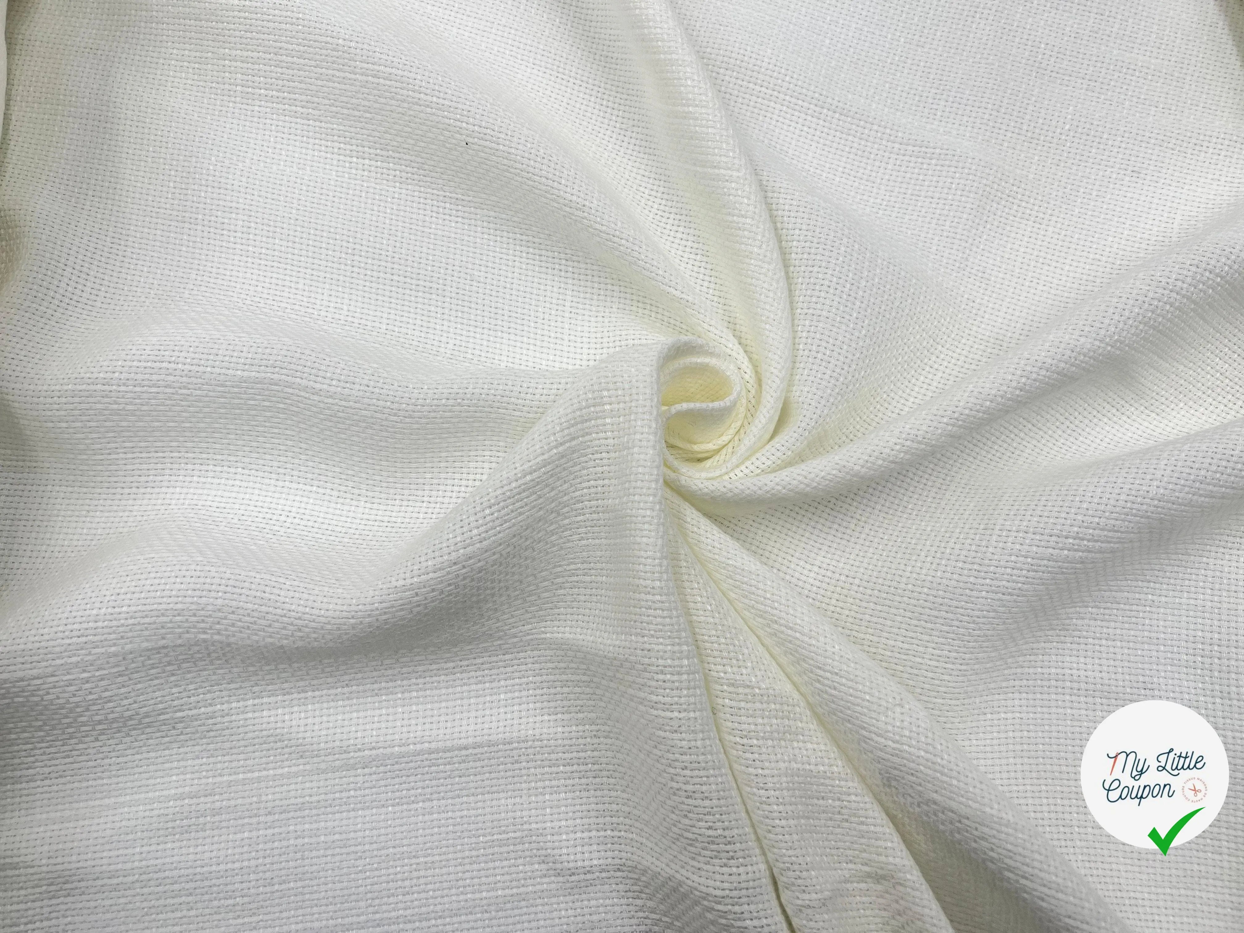 TOILE DE COTON BLANCHE ARMATURE TOILE À BEURRE - My Little Coupon - tissu - coudre