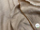 TOILE DE COTON CHEVRON GRATTÉ BEIGE ET CARAMEL - My Little Coupon
