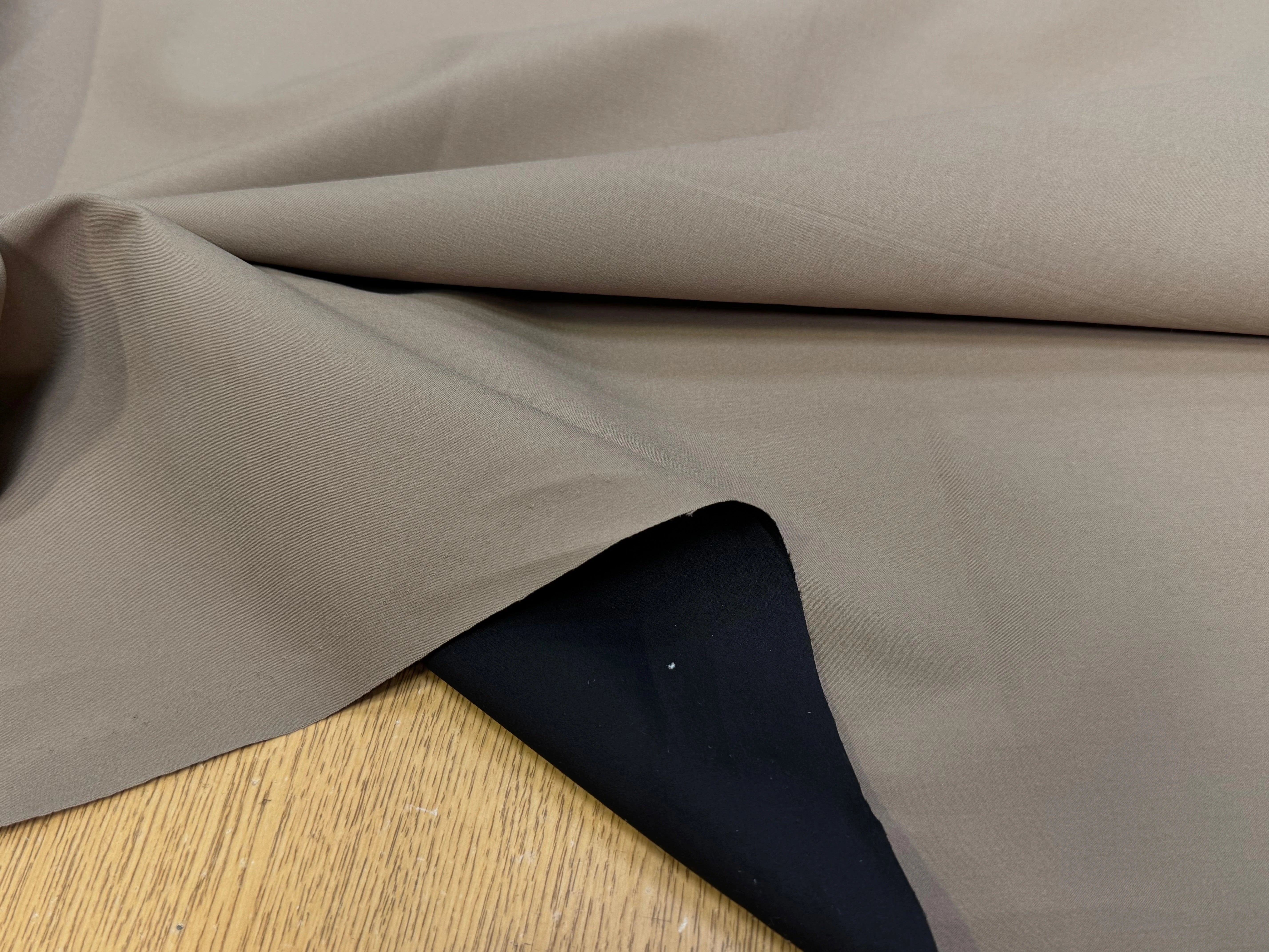TOILE DE COTON CONTRECOLLÉE STRETCH BEIGE NOIR BELLE TENUE - My Little Coupon