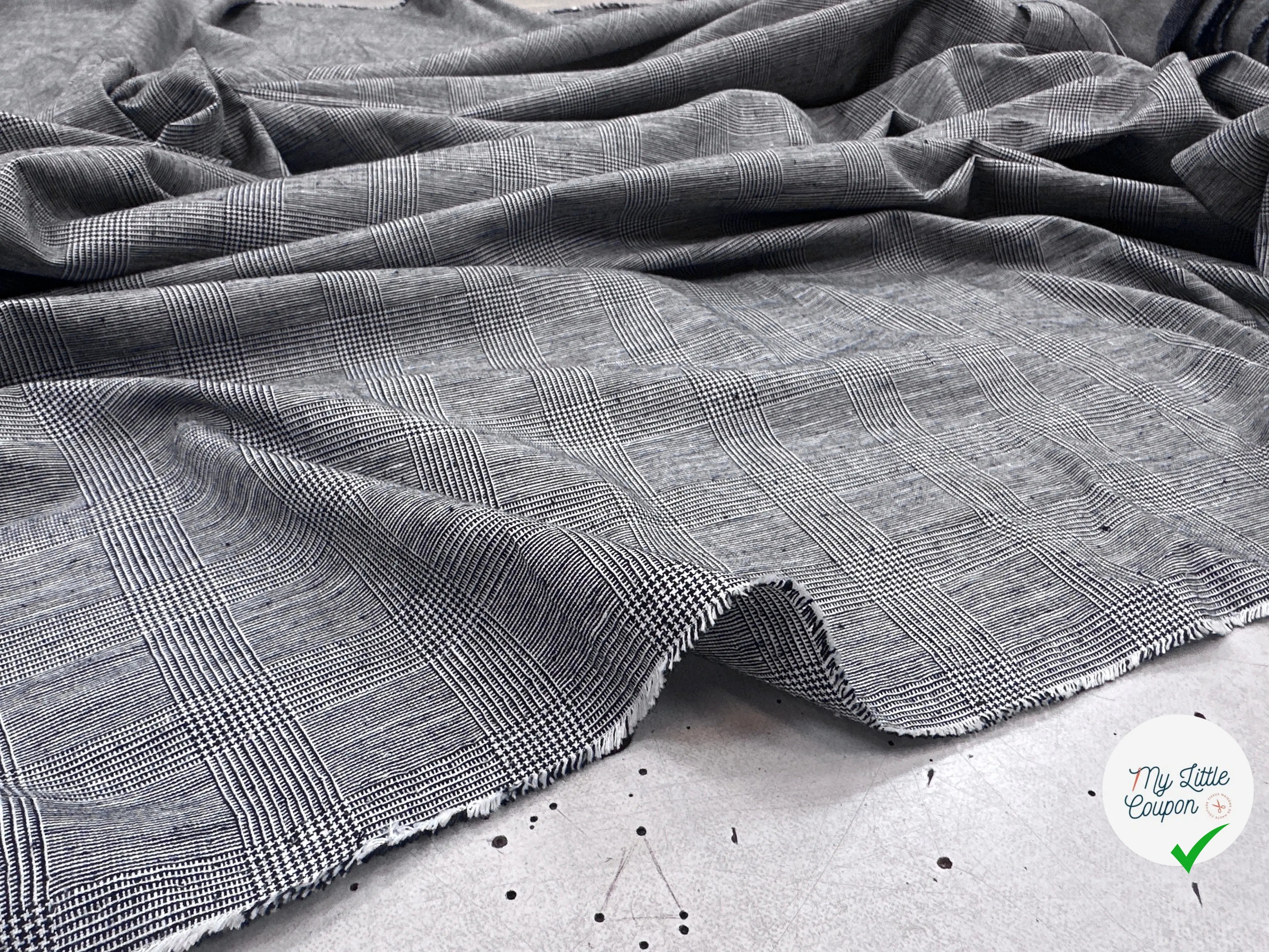 TOILE DE COTON ET LIN PRINCE DE GALLES MSO