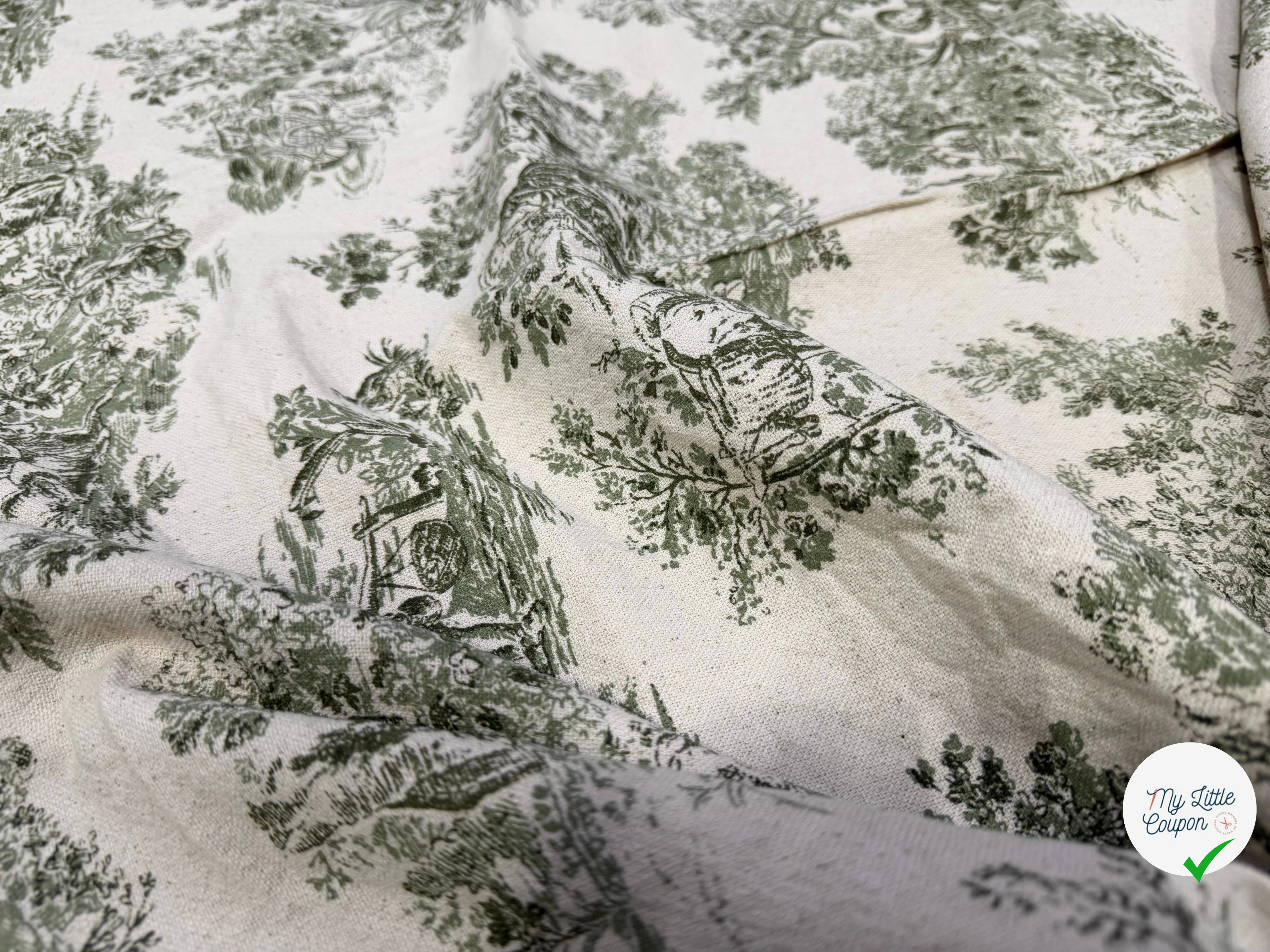 TOILE DE COTON GABRIELLE KAKI 150 CM - My Little Coupon