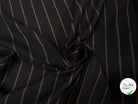 TOILE DE COTON NOIR À RAYURES MARRONS - My Little Coupon