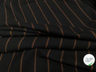 TOILE DE COTON NOIR À RAYURES MARRONS - My Little Coupon