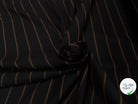 TOILE DE COTON NOIR À RAYURES MARRONS - My Little Coupon