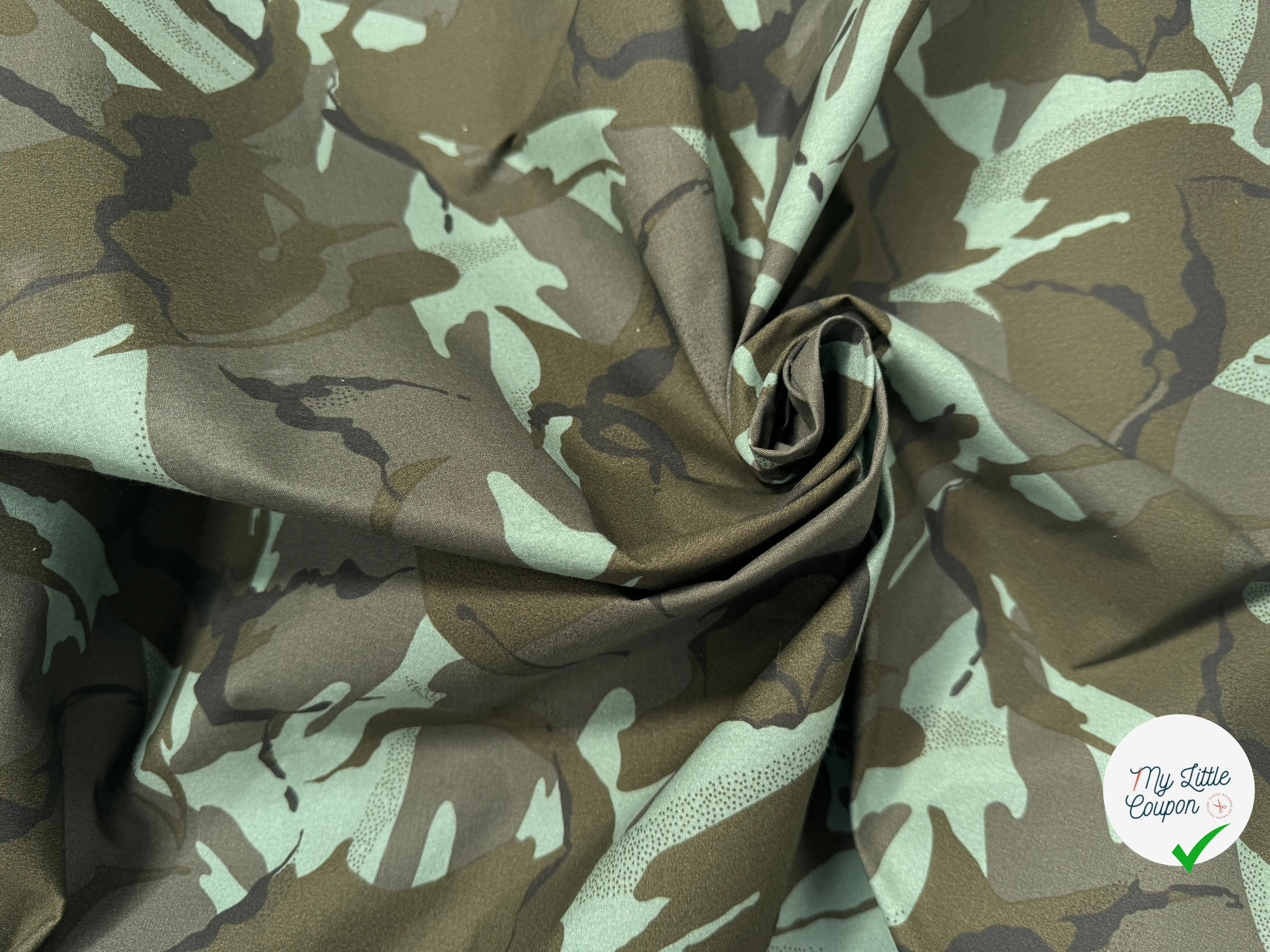 TOILE DE COTON PARKA ARMY COULEURS FRAICHES - My Little Coupon