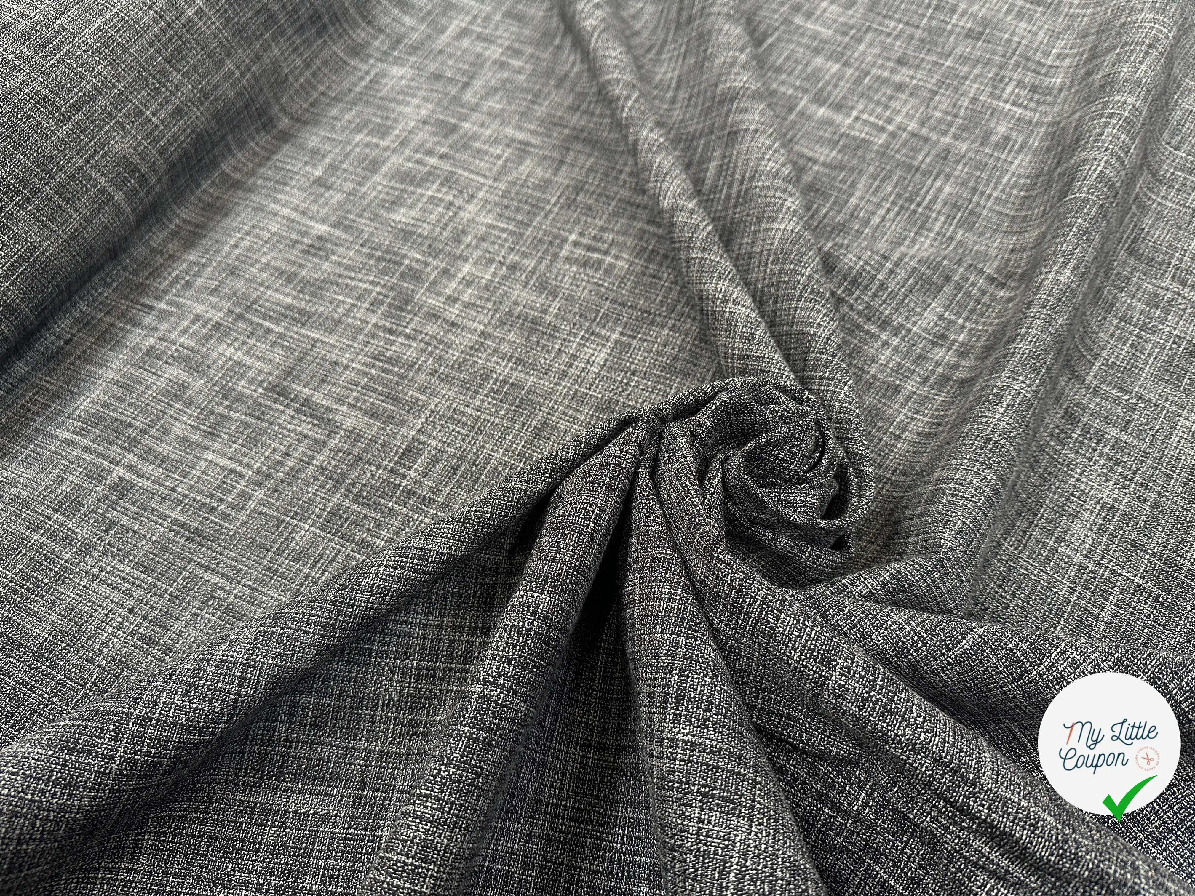 TOILE DE COTON SEMI LOURDE GRIS CHINÉ MSO