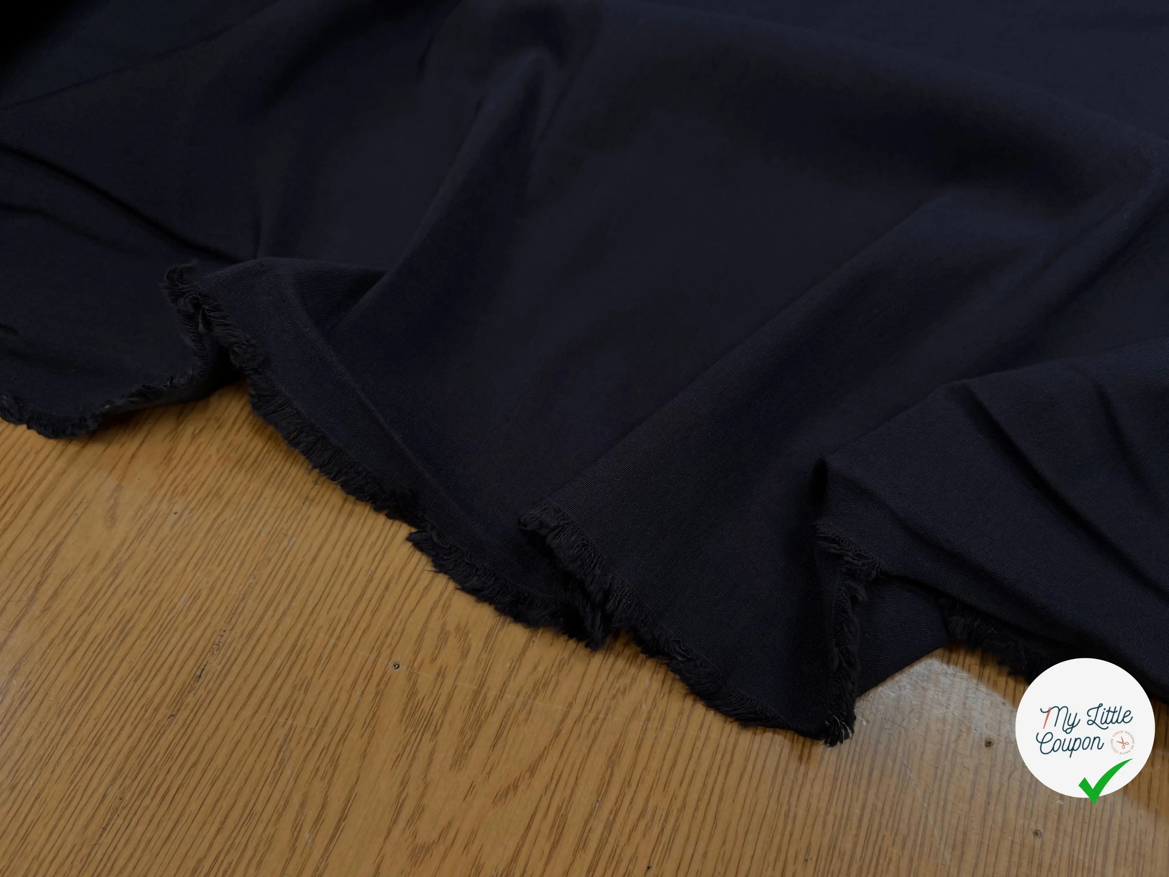 TOILE DE COTON STRETCH BLEU NUIT - My Little Coupon