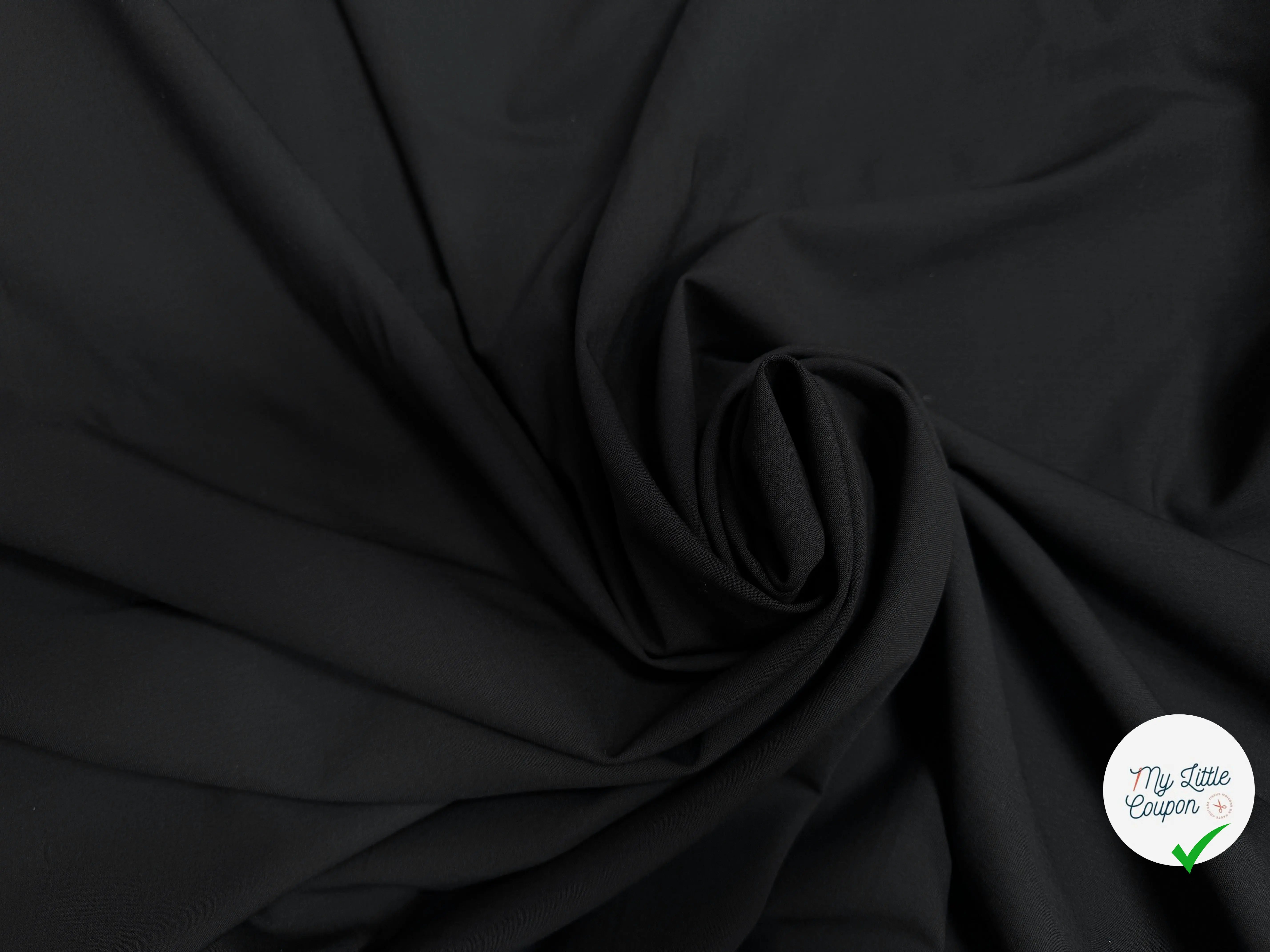 TOILE DE LAINE FROIDE STRETCH BLACK - My Little Coupon