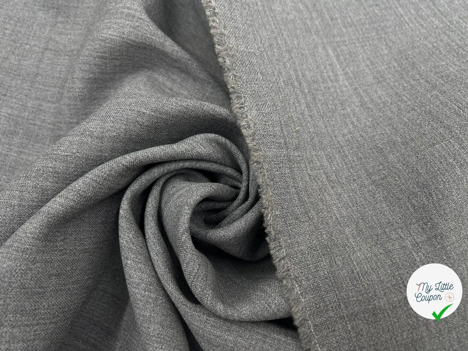TOILE DE LAINE LOURDE GRIS FLAMMÉE - My Little Coupon - tissu - coudre