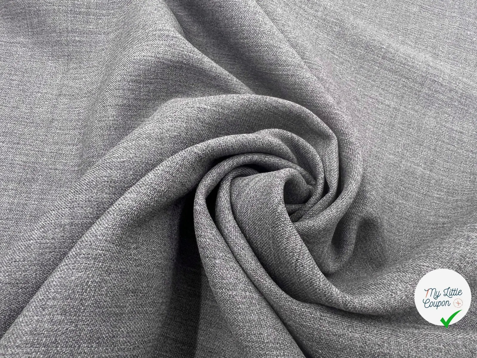 TOILE DE LAINE LOURDE GRIS FLAMMÉE - My Little Coupon - tissu - coudre