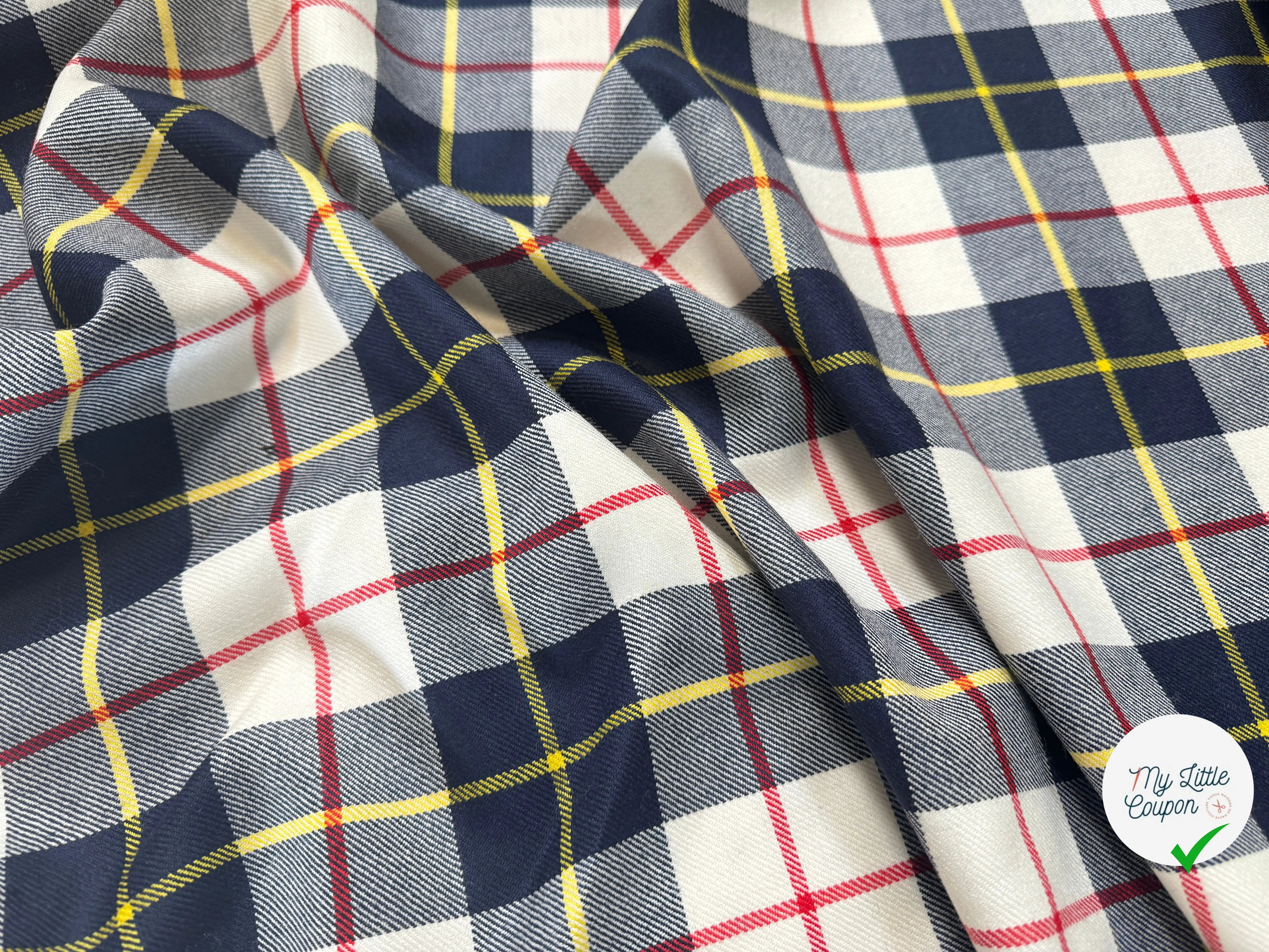 TOILE DE LAINE SERGÉE ECOSSAIS SUBLIME - My Little Coupon