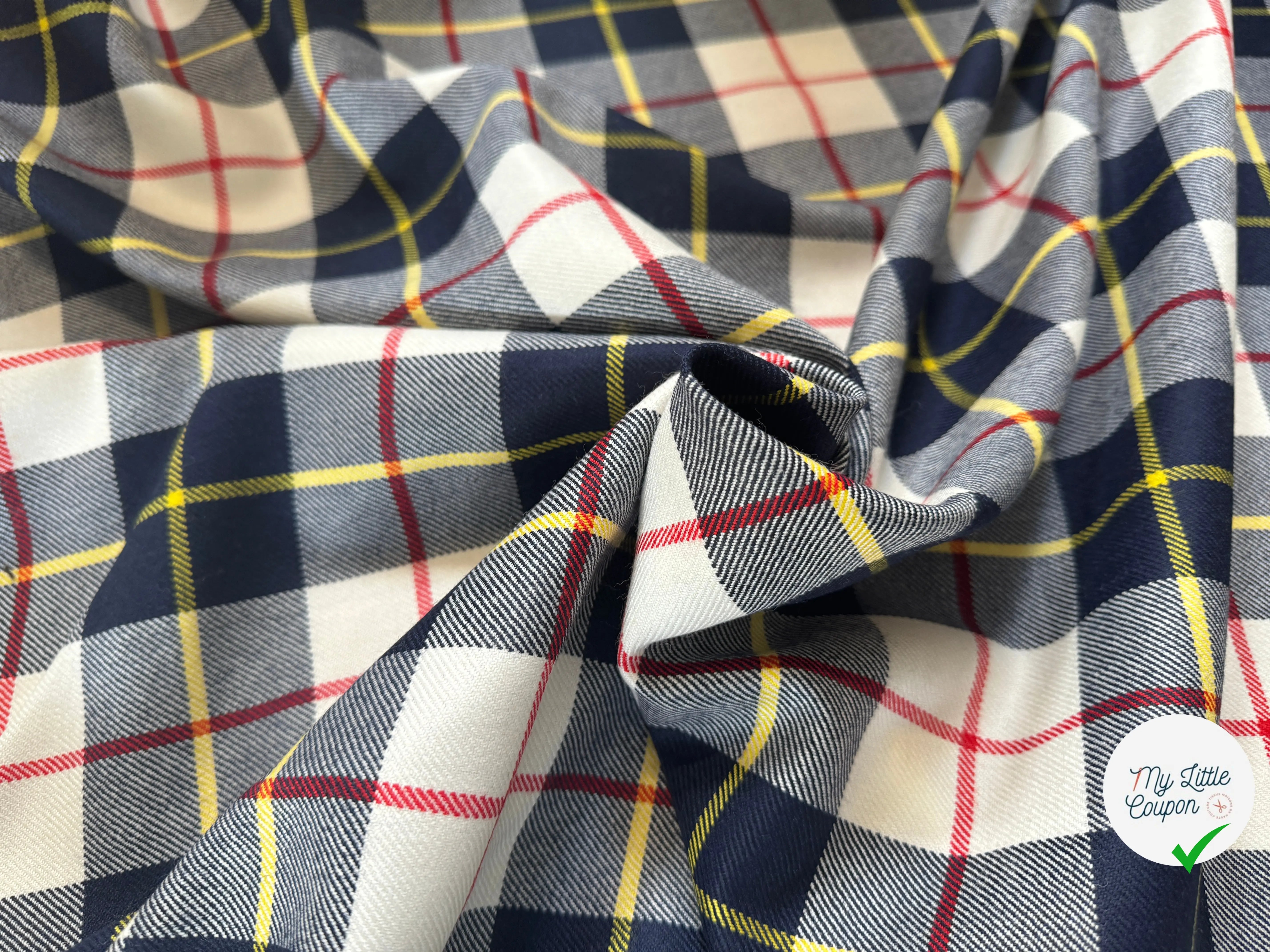 TOILE DE LAINE SERGÉE ECOSSAIS SUBLIME - My Little Coupon