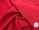 TOILE DE LAINE STRETCH DOUBLE ÉTOFFE ROUGE CARMIN - My Little Coupon - tissu - coudre