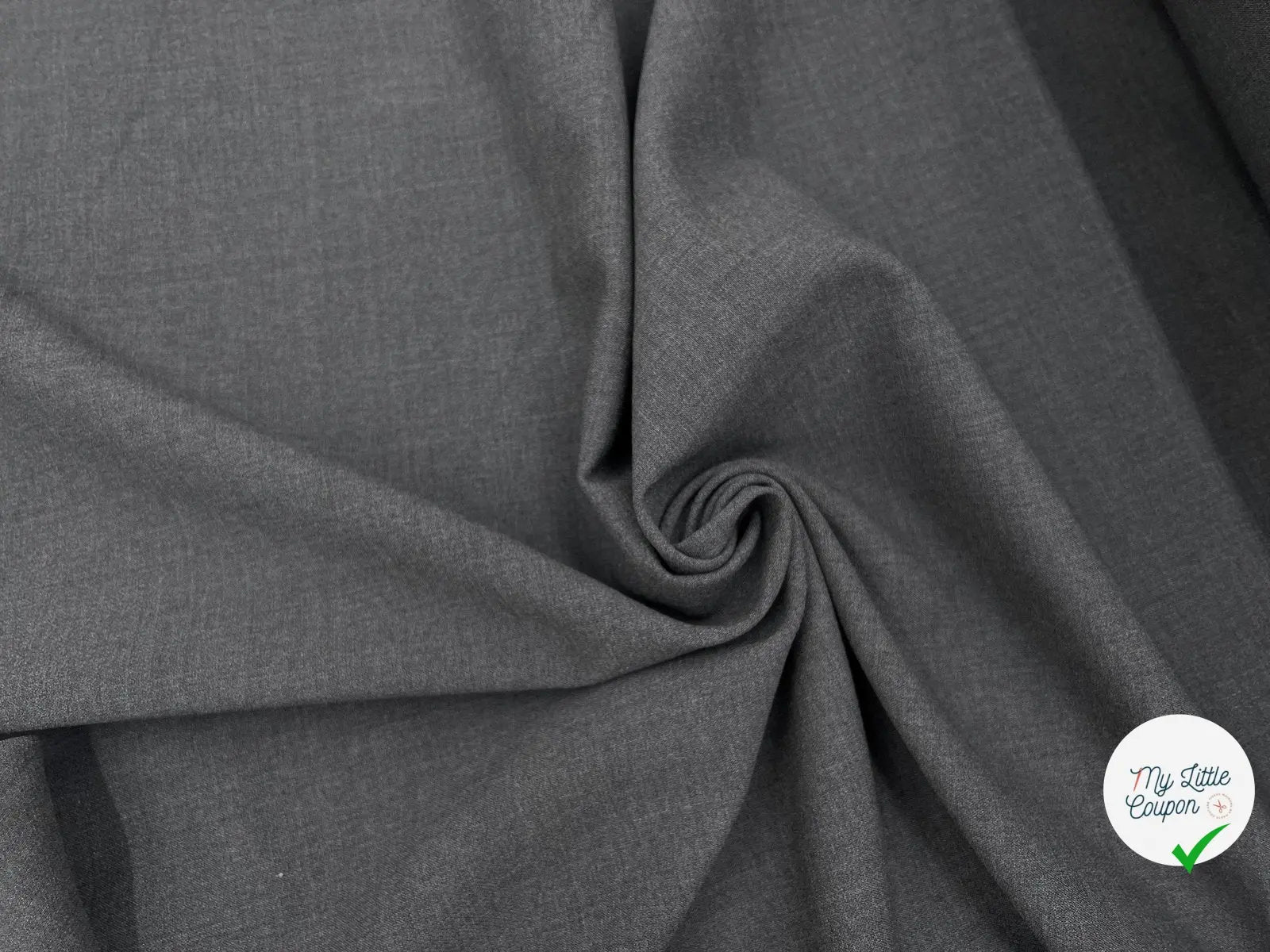 TOILE DE LAINE STRTECH GRIS SOUTENU - My Little Coupon - tissu - coudre