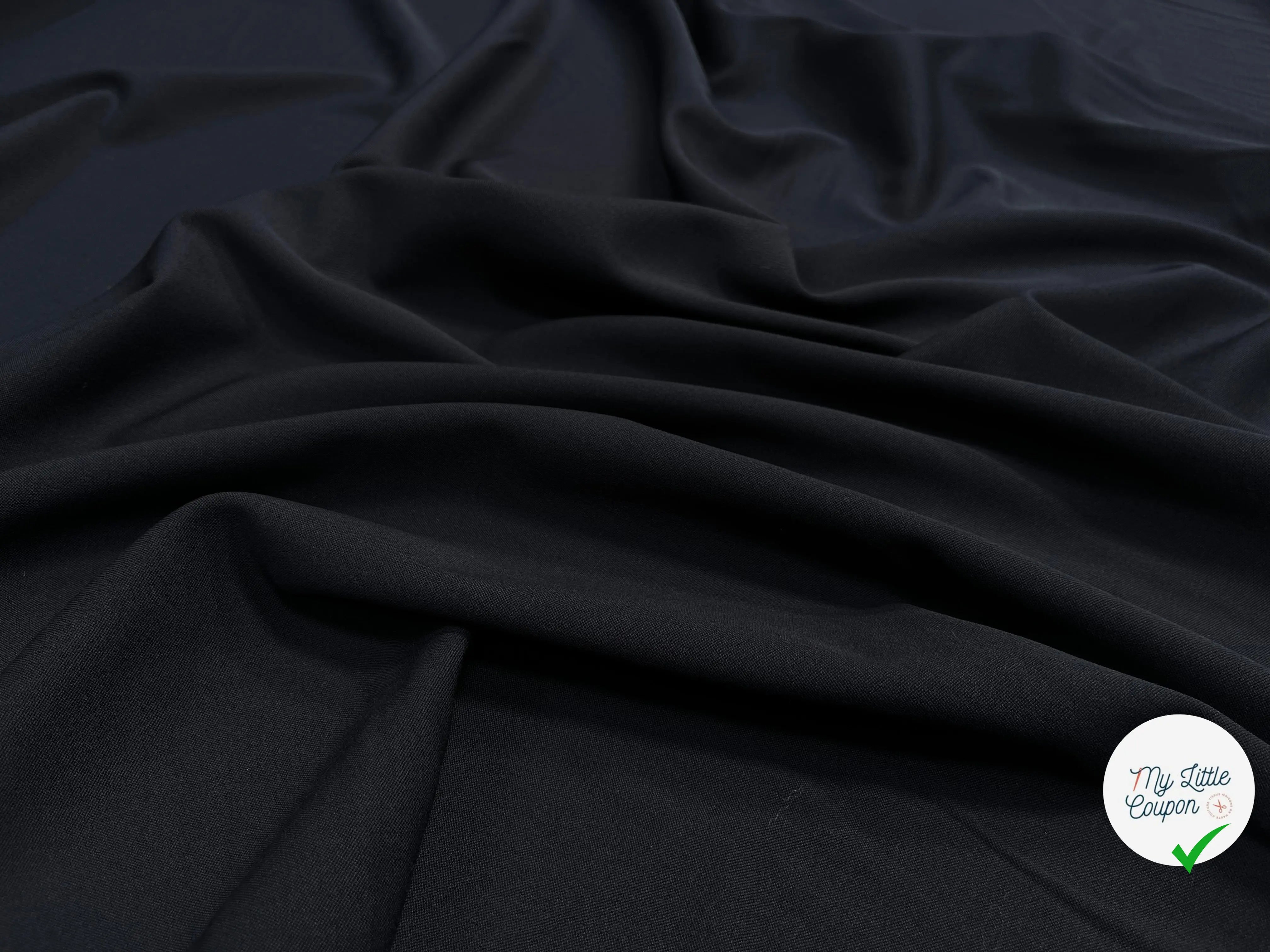 TOILE DE LAINE TEXTURÉ SOUPLE (BLEU MARINE) - My Little Coupon