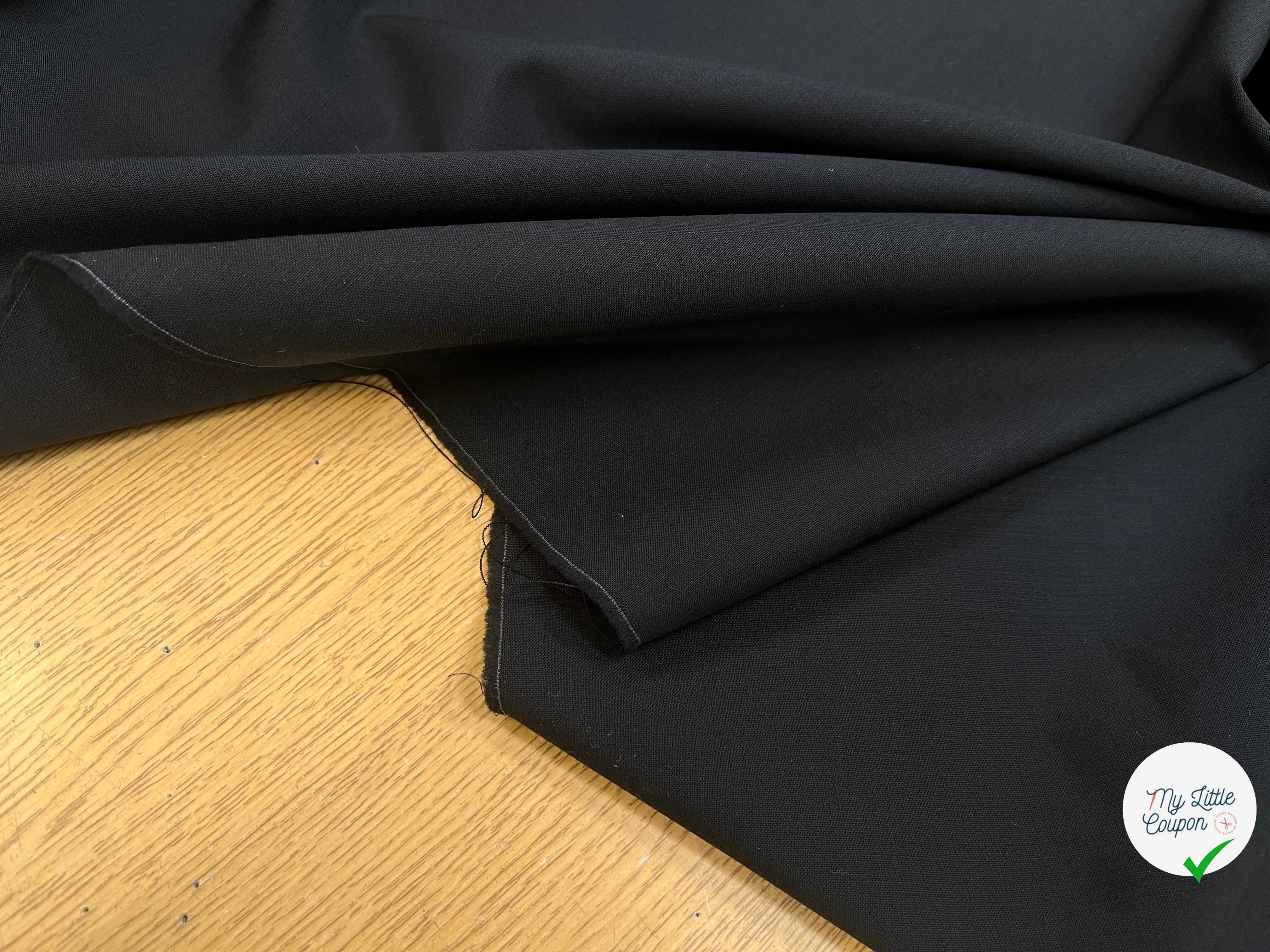 TOILE DE LAINE ULTRA STRETCH BLACK 150CM - My Little Coupon
