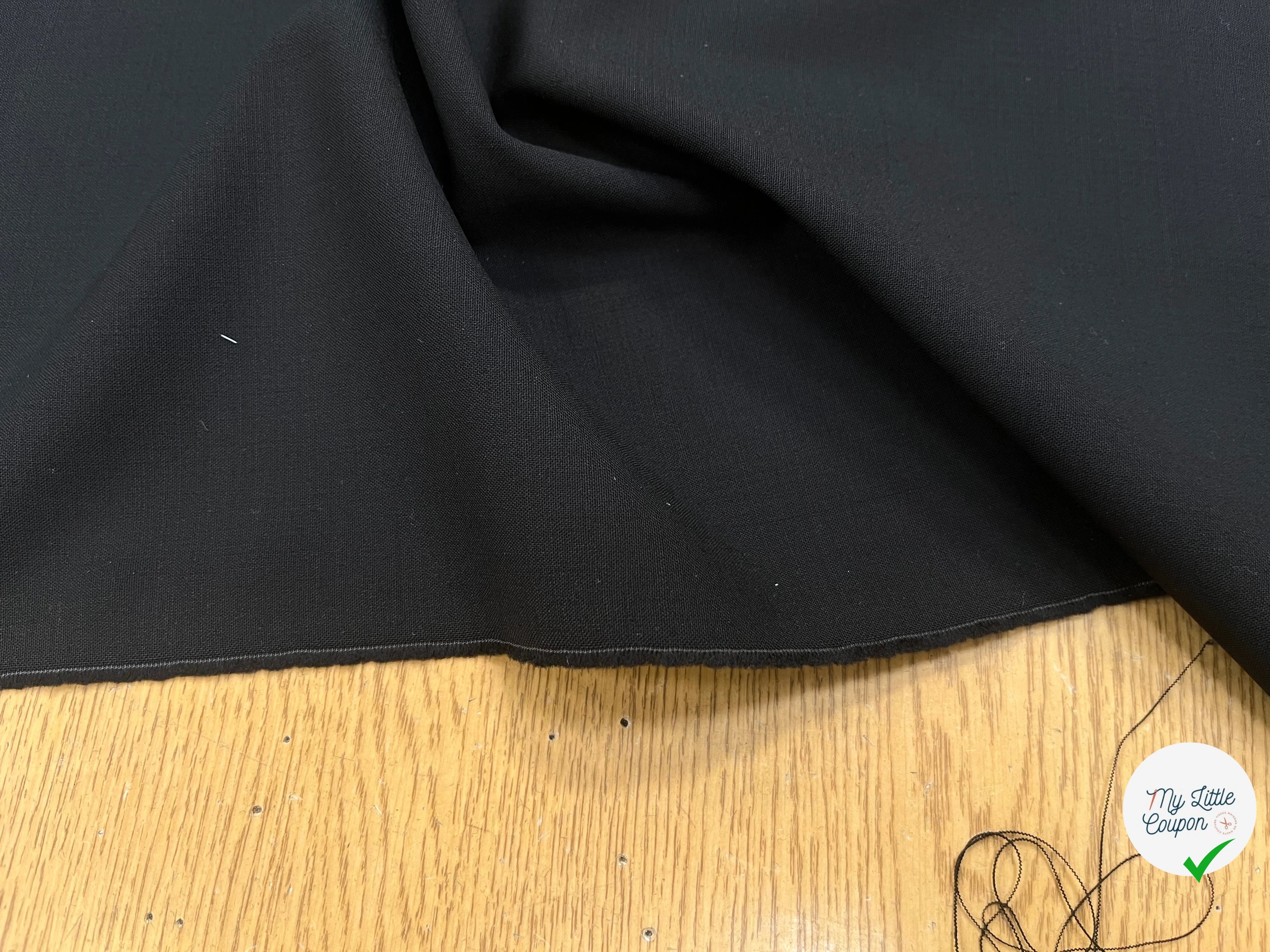 TOILE DE LAINE ULTRA STRETCH BLACK 150CM - My Little Coupon